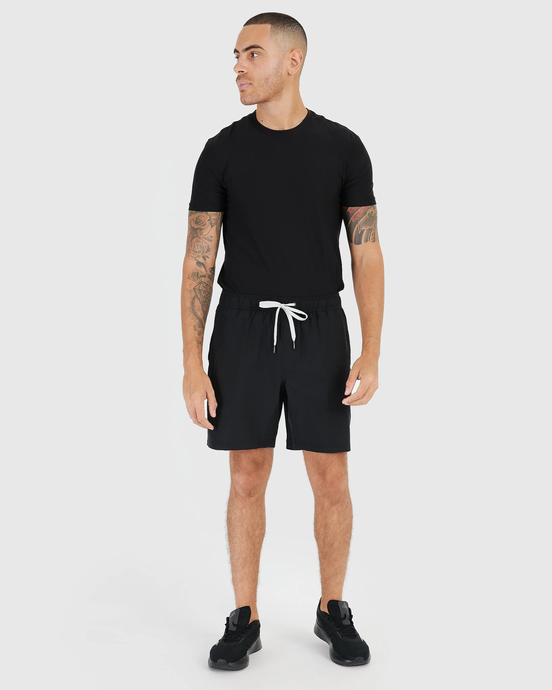 All Black Active Quick Dry Shorts with Liner 2-Pack - Image 4