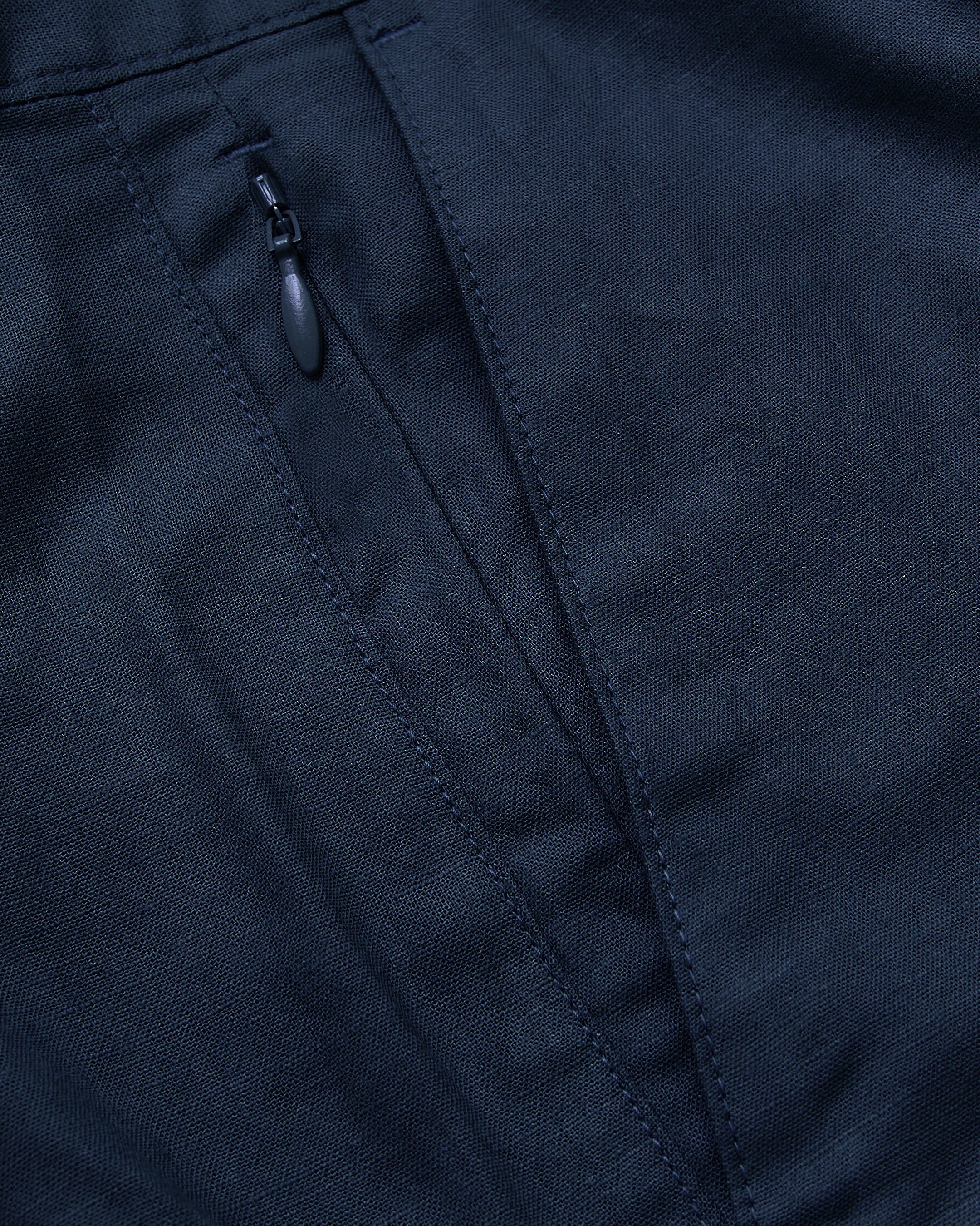 7" Navy Linen Shorts - Image 8
