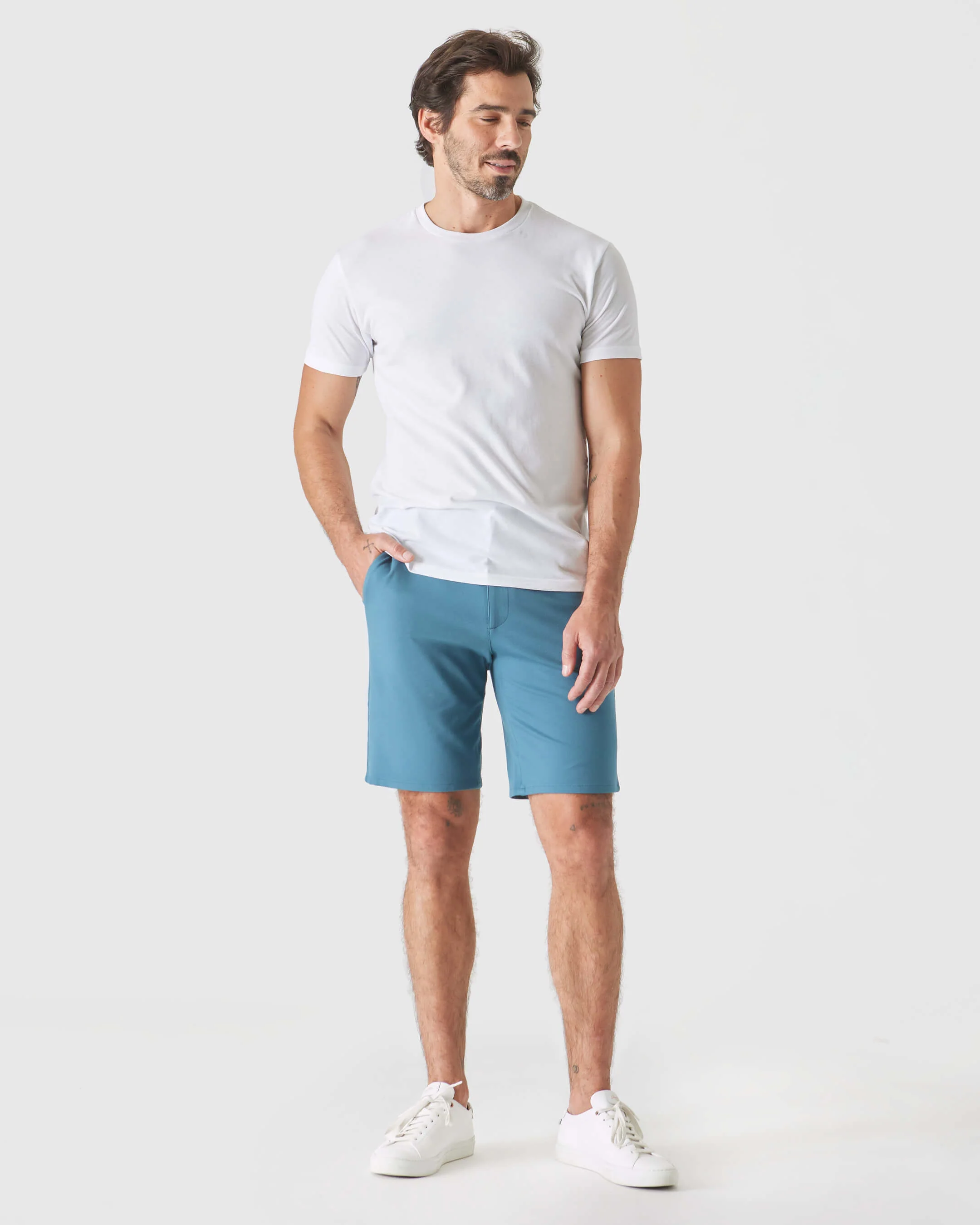 9" Sapphire & Slate Green Comfort Knit Chino Shorts 2-Pack - Image 4
