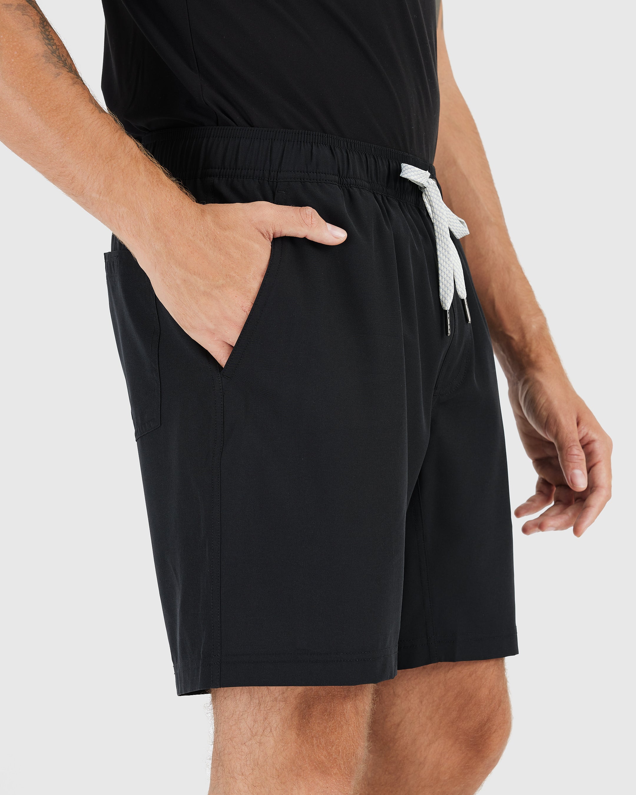 All Black Active Quick Dry Shorts with Liner 2-Pack - Image 6