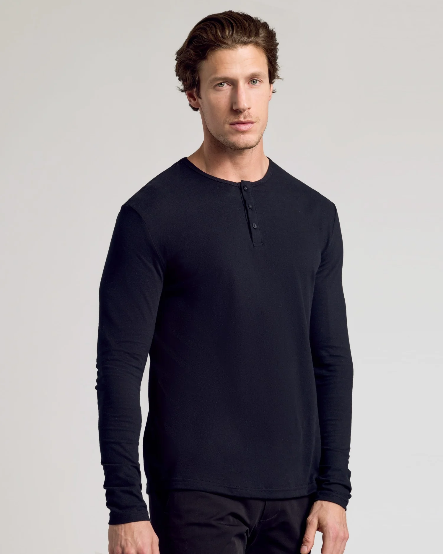 All Black Classic Henley 3-Pack - Image 2
