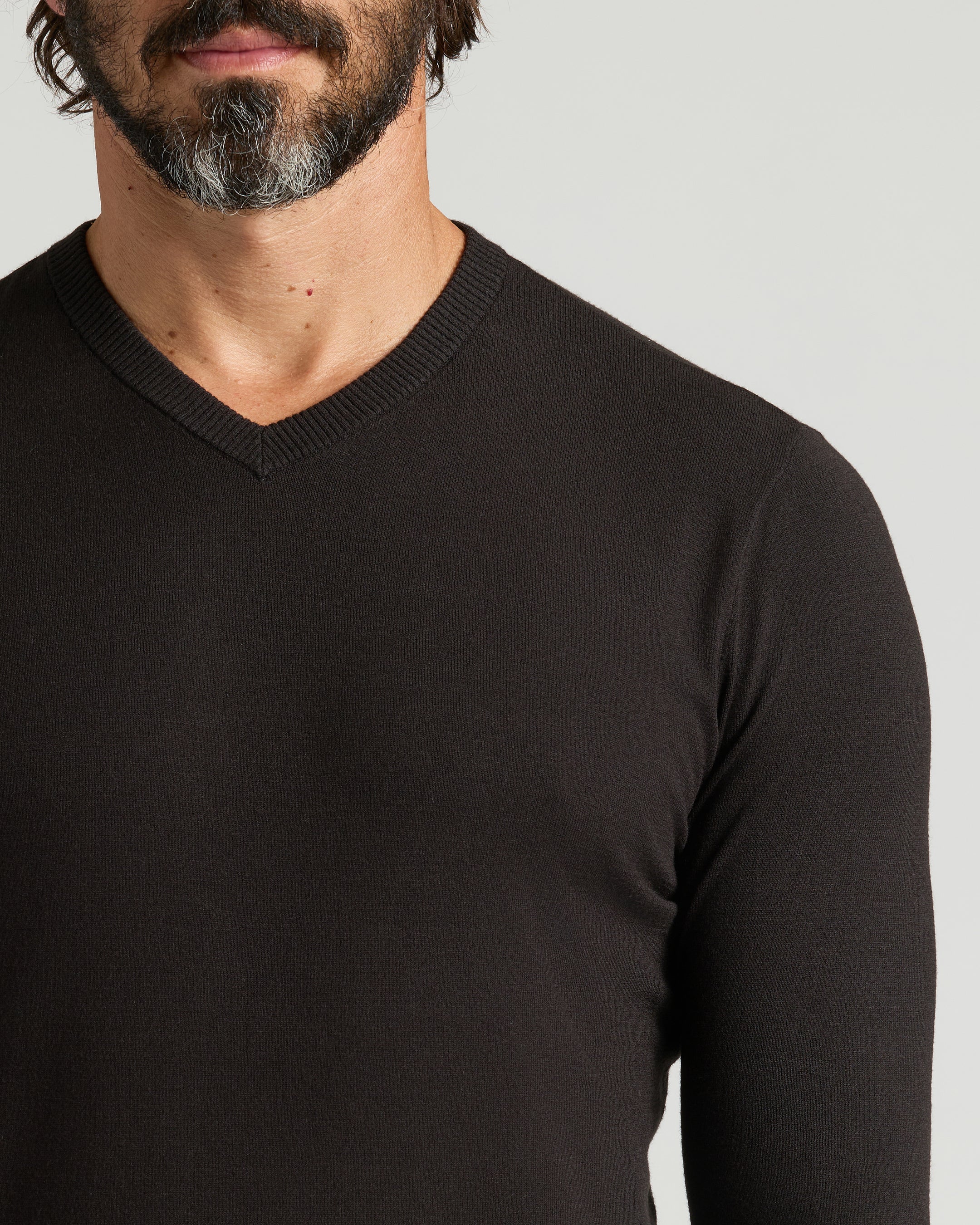 All Black Dressy V-Neck Sweater 3-Pack - Image 5