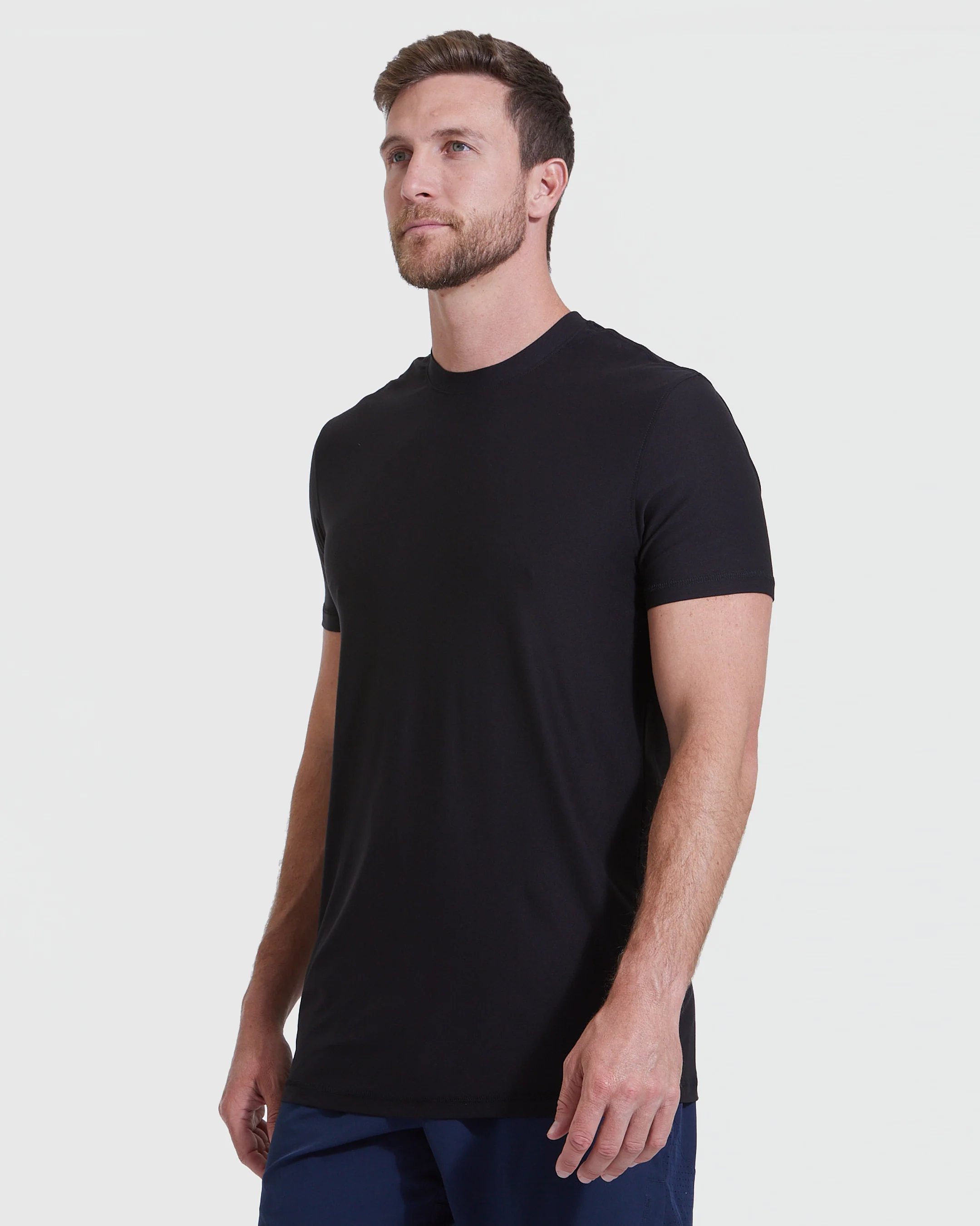 All Black Short Sleeve Tall Active Crew 3-Pack - Image 3