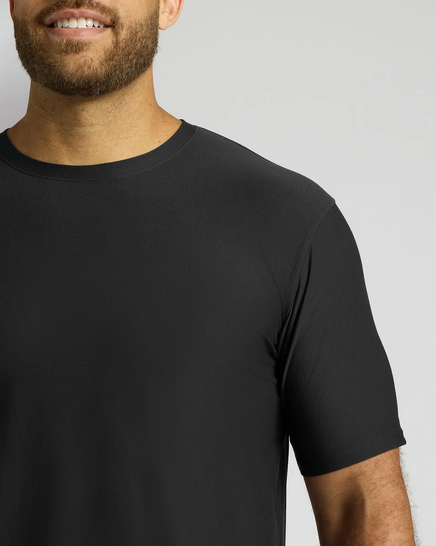 Black Tall Active Curved Hem Crew - Image 5