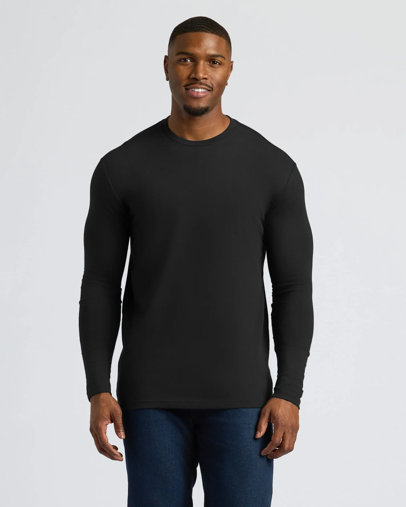 All Black Tall Long Sleeve Crew 3-Pack - Image 2