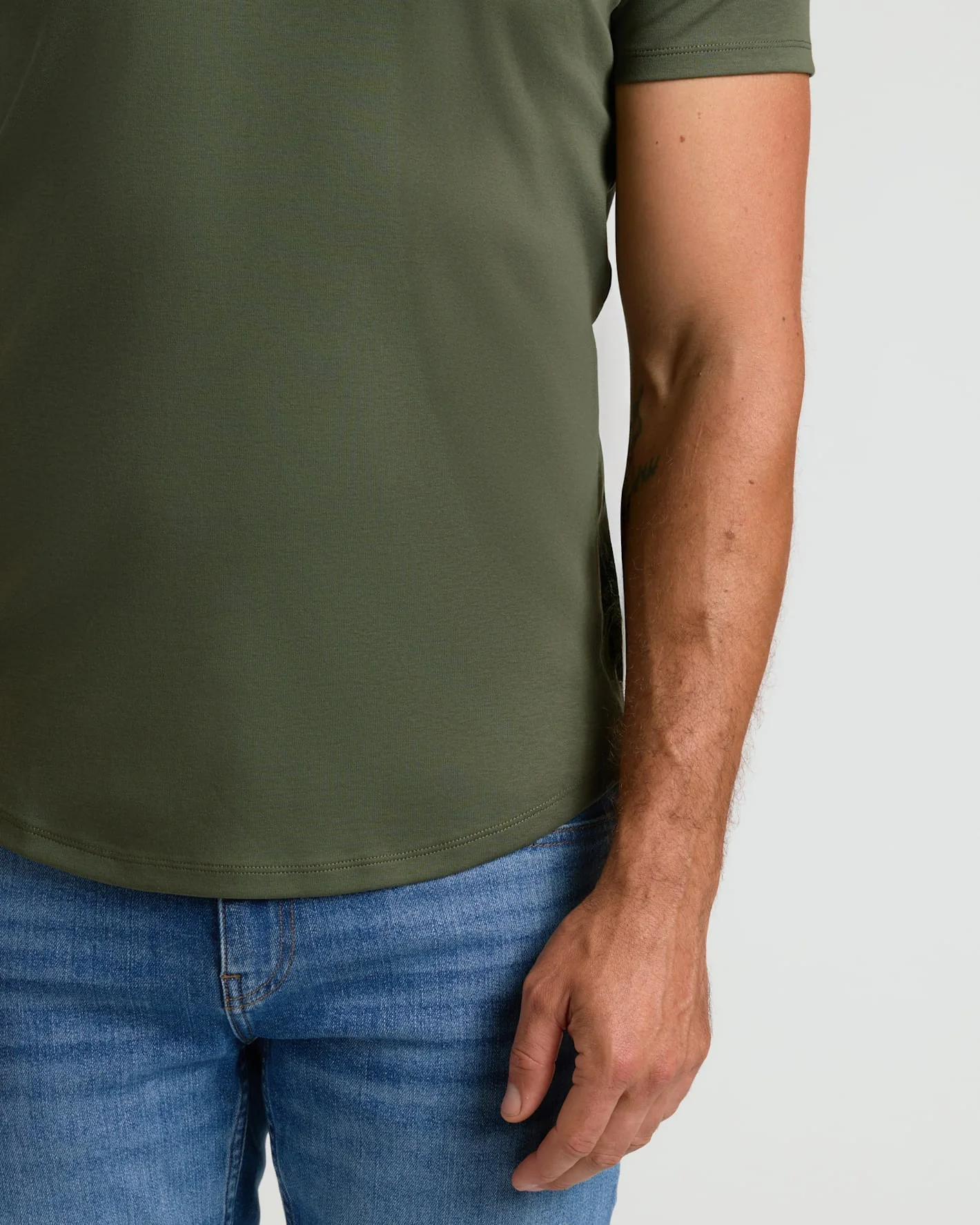Grove Pima Cotton Blend Curved Hem Crew - Image 7