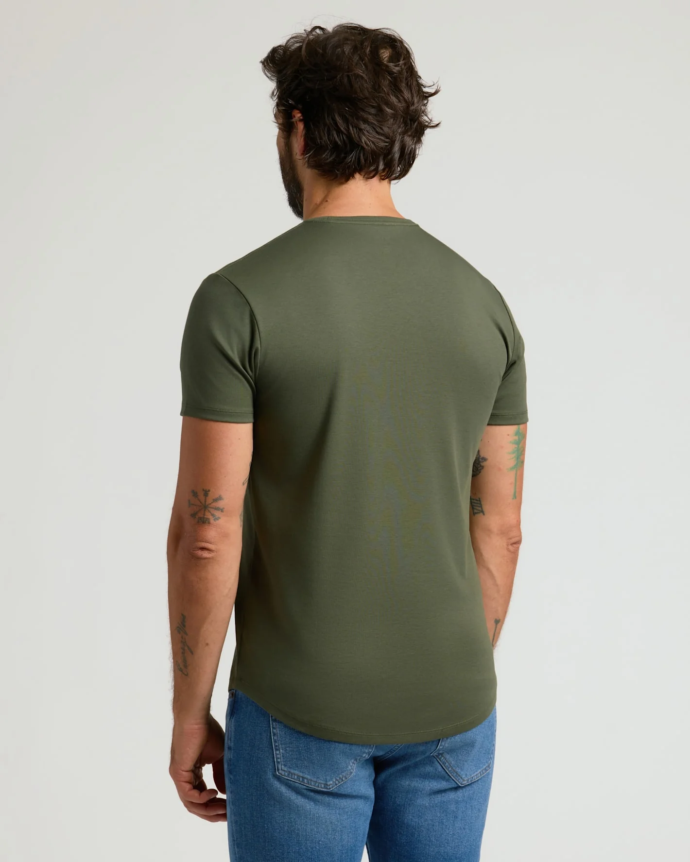 Grove Pima Cotton Blend Curved Hem Crew - Image 5