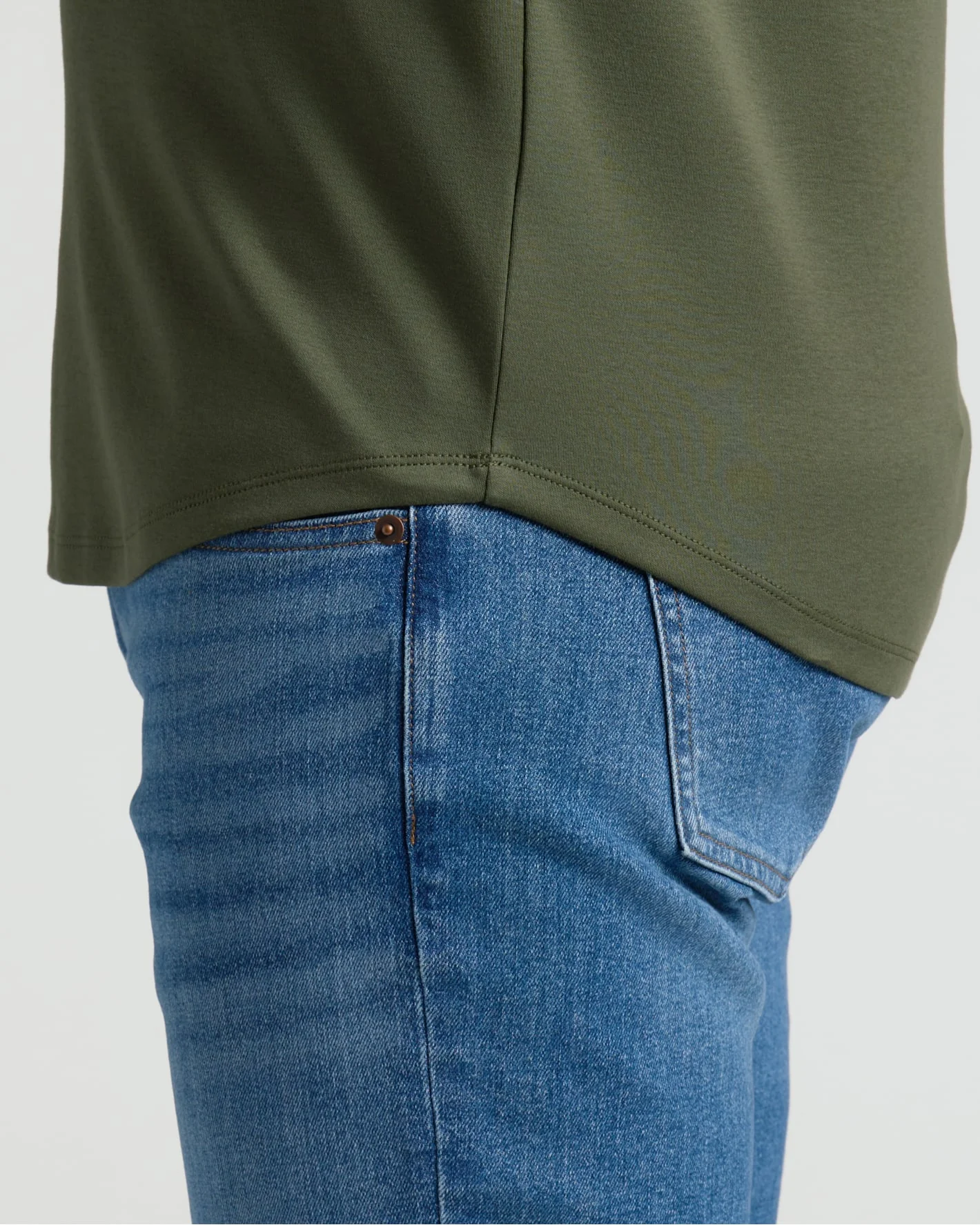 Grove Pima Cotton Blend Curved Hem Crew - Image 8