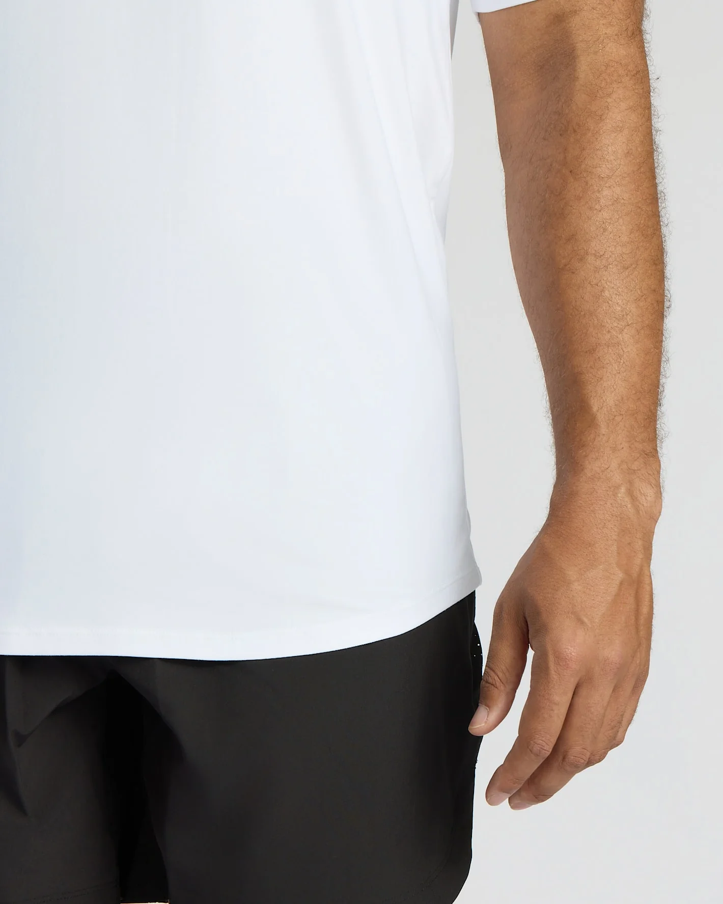 White Tall Active Curved Hem Crew - Image 6