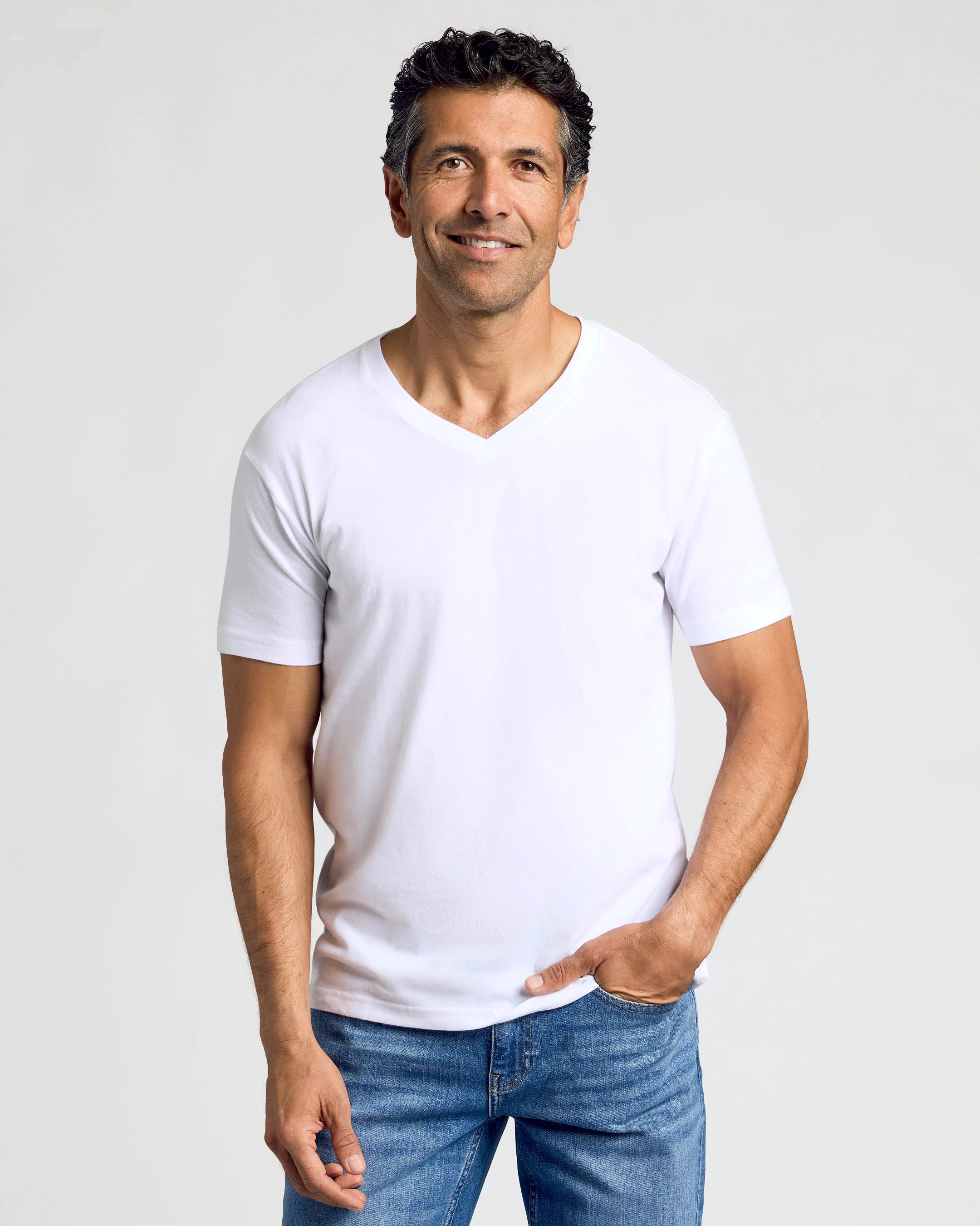 White Classic V-Neck 3-Pack - Image 2