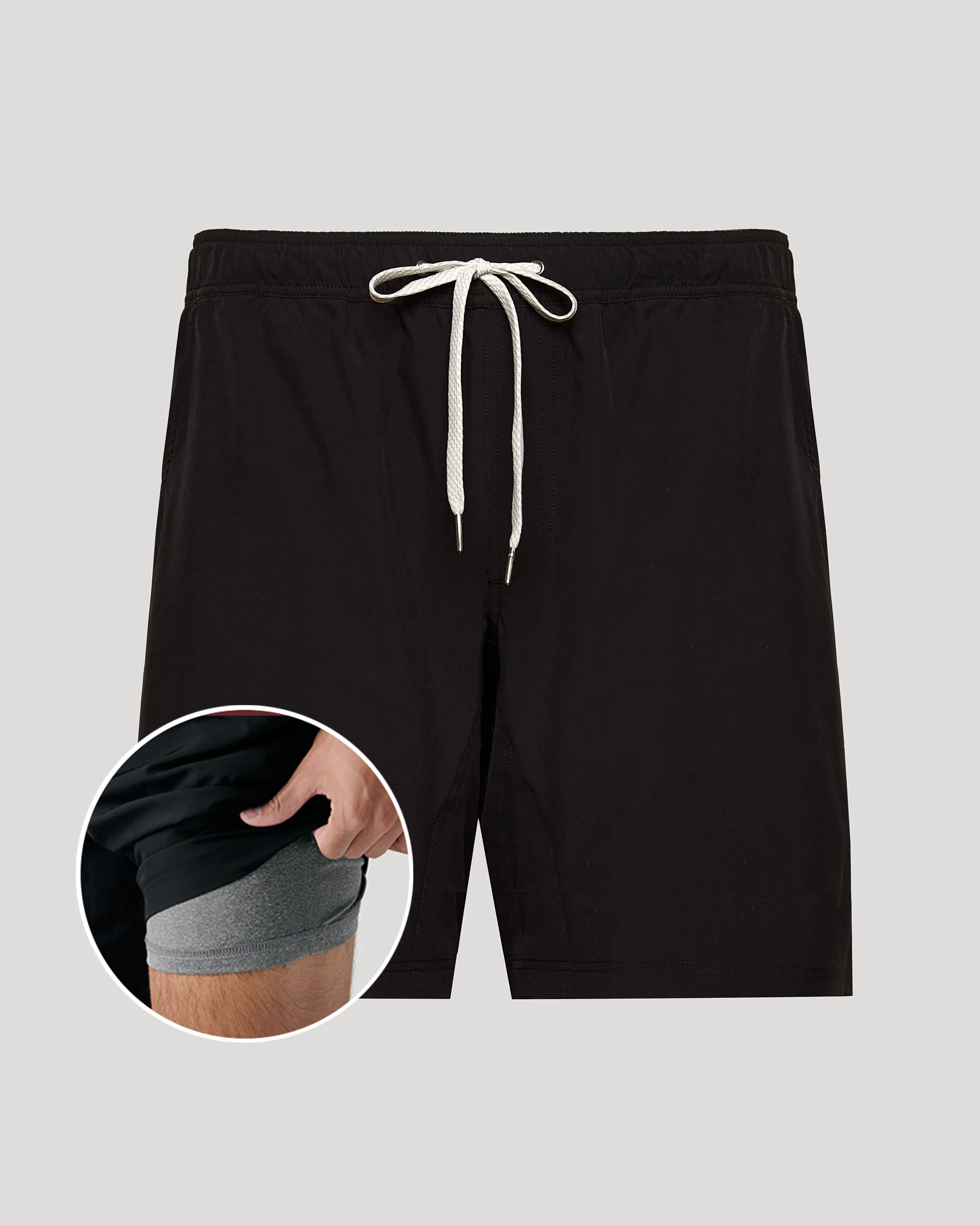 Black 9" Active Quick Dry Shorts - Image 2