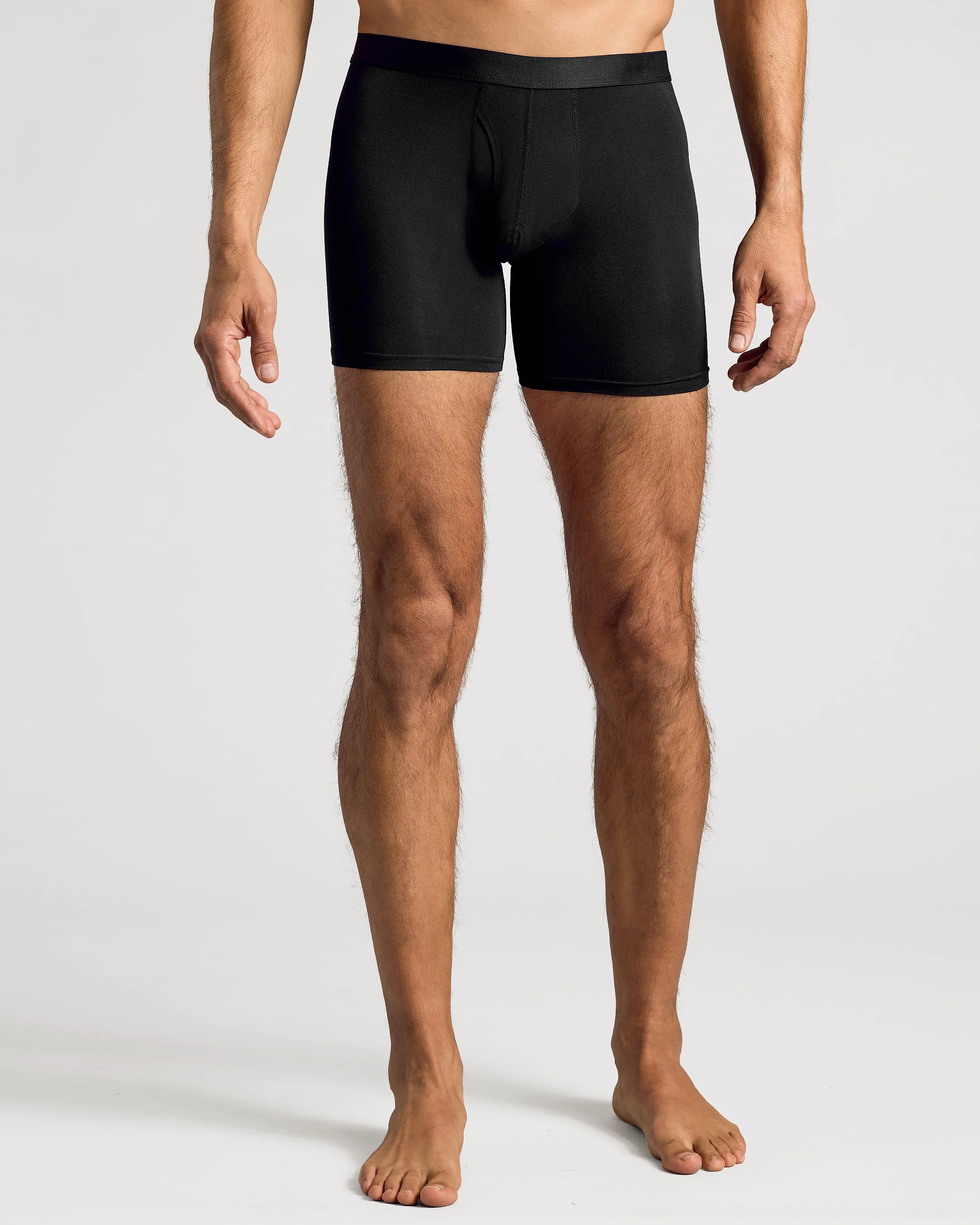 Black Boxer Briefs W/ Fly 3-Pack - Image 4