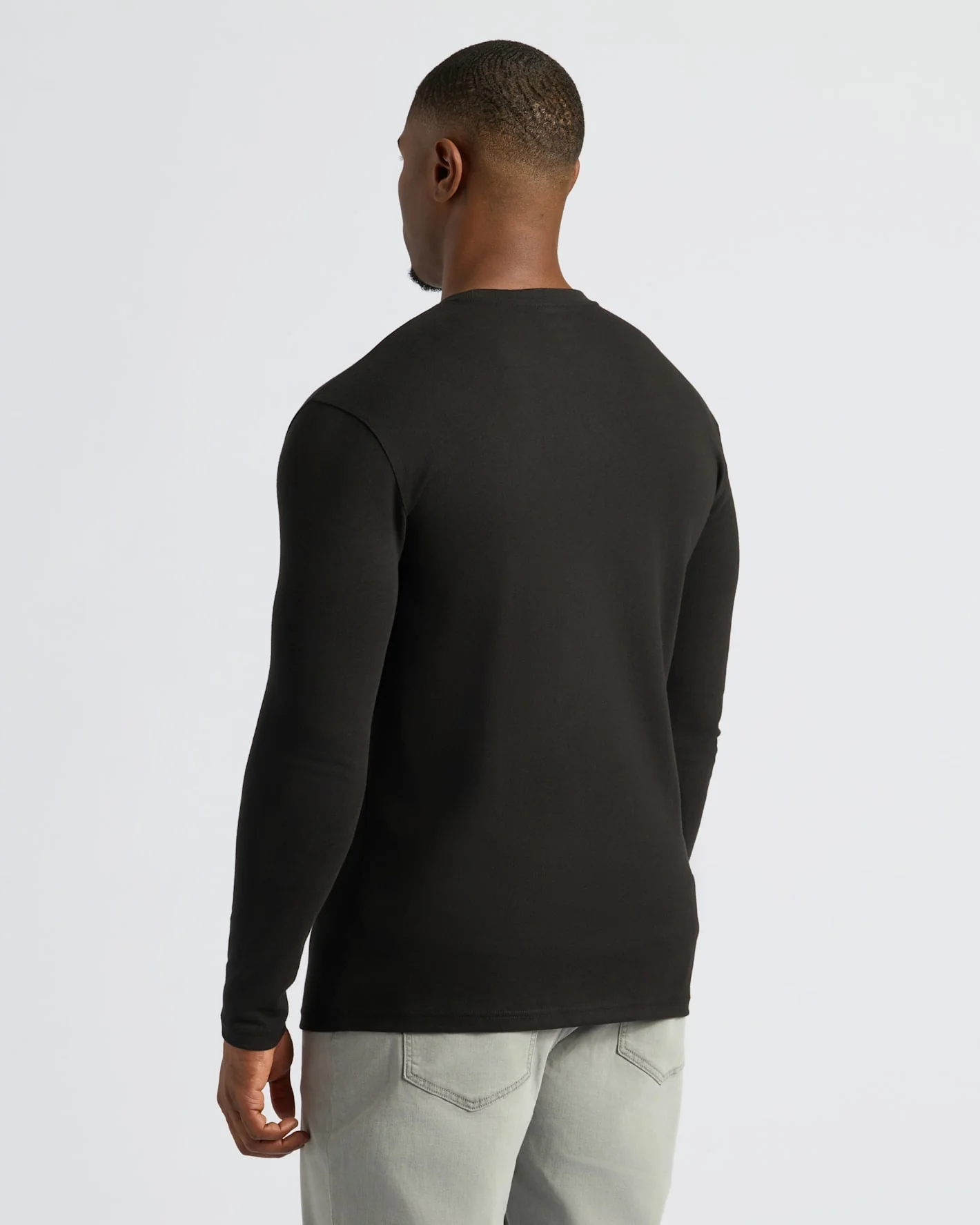 Black Tall Heavyweight Long Sleeve Pocket Crew 2-Pack - Image 4
