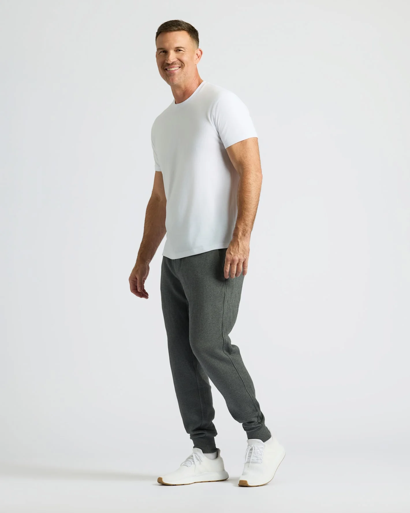 Charcoal Heather Gray Fleece French Terry Joggers 2-Pack - Image 6