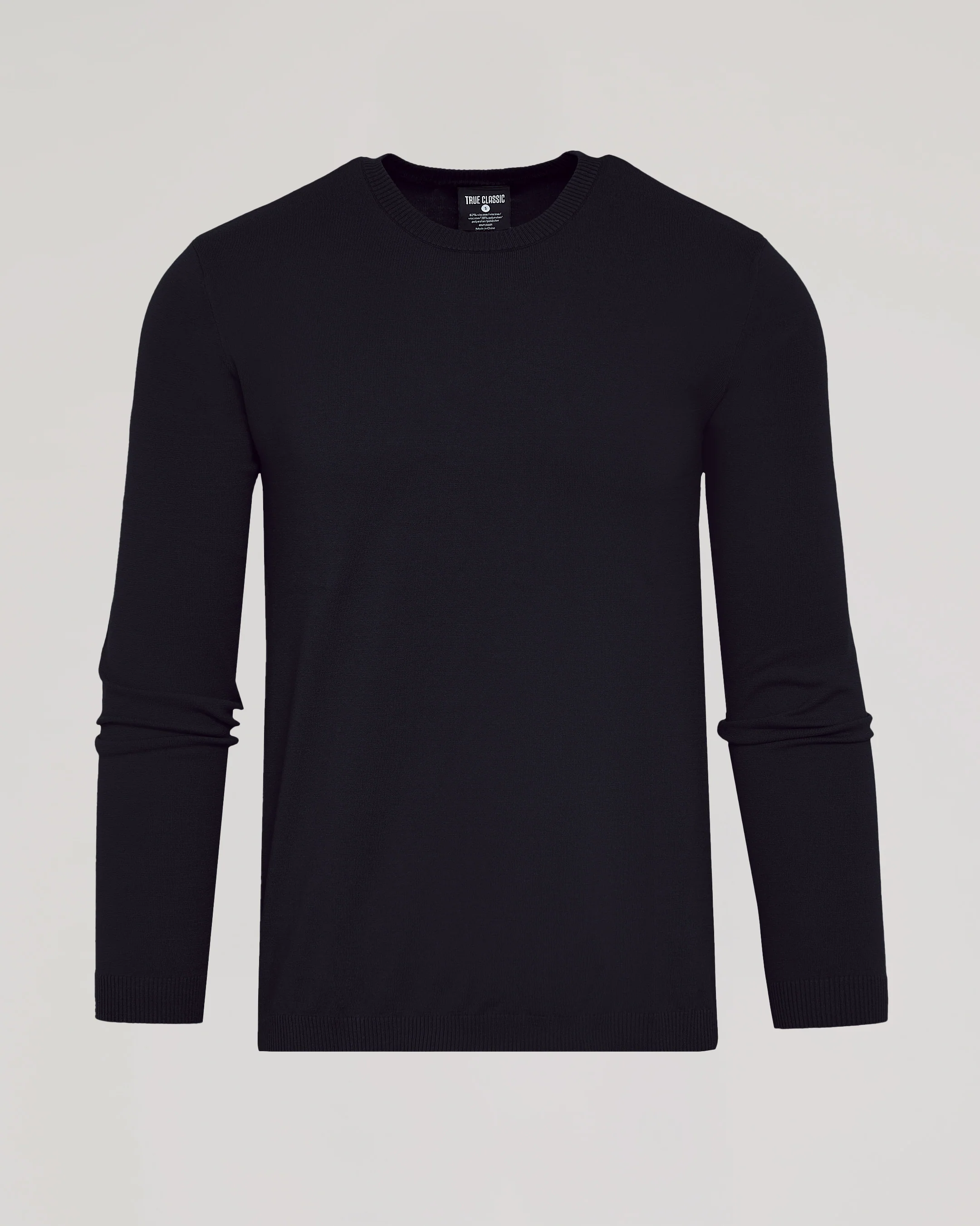 Black Dressy Crew Neck Sweater - Image 2