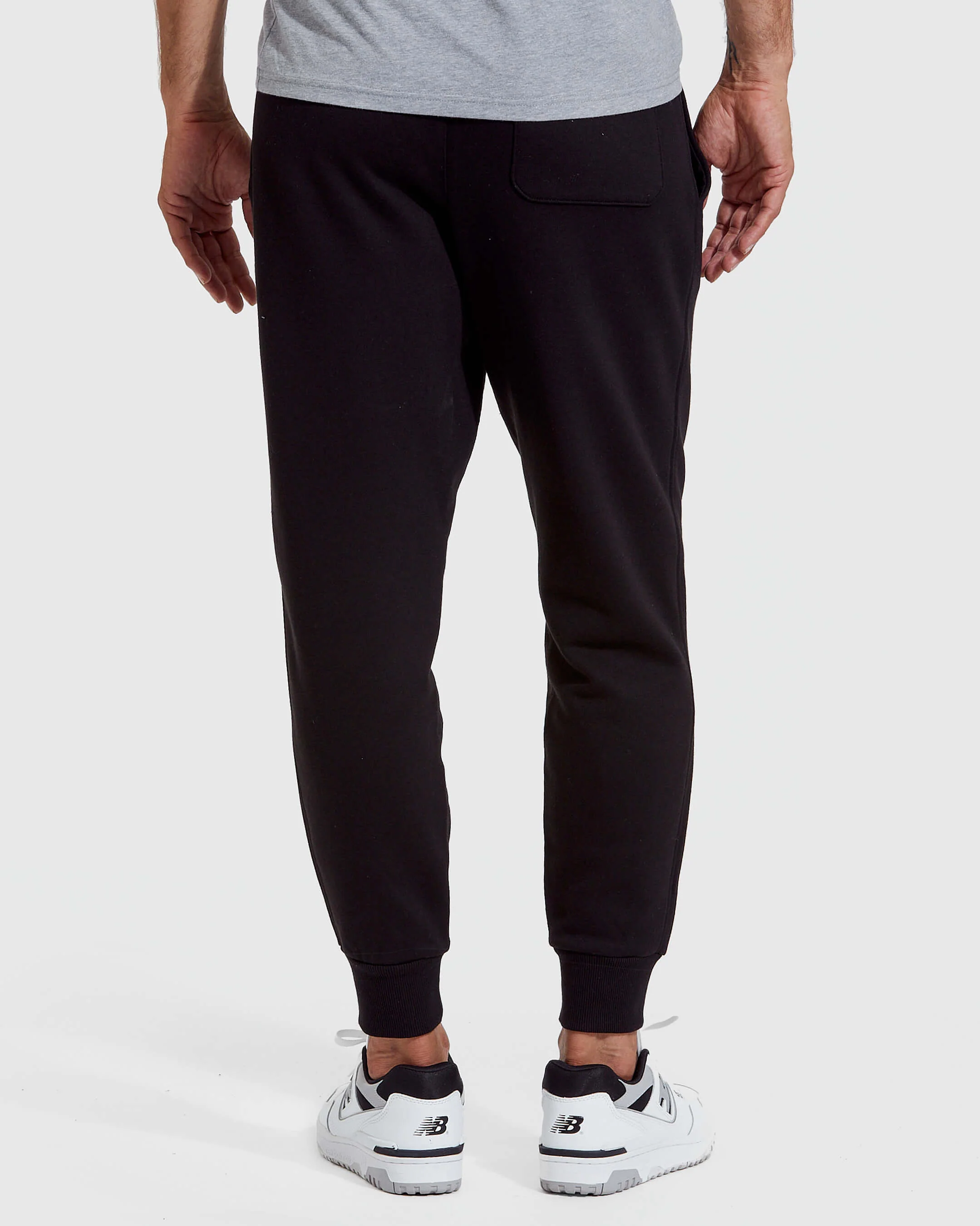 Black & Charcoal Fleece French Terry Joggers 2-Pack - Image 4