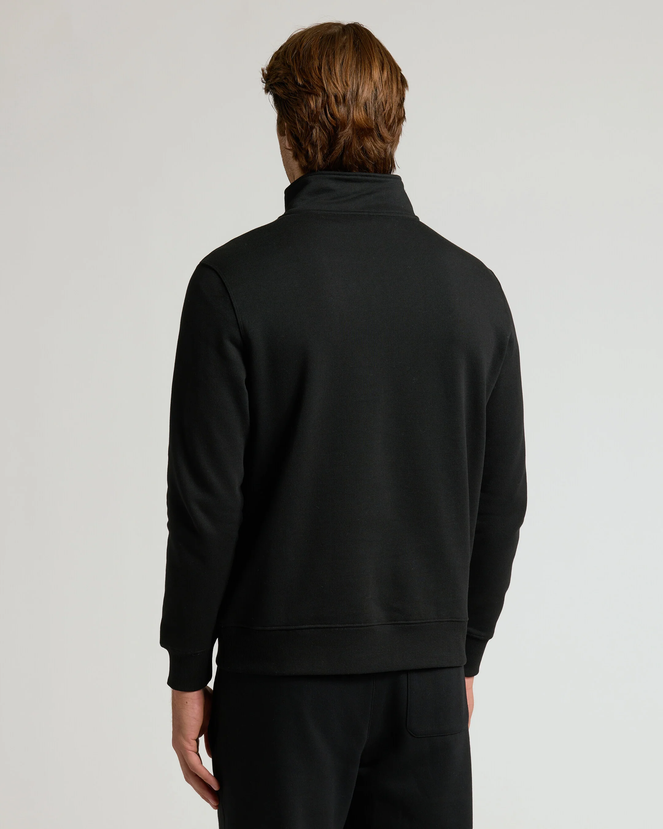 Black Quarter Zip Fleece Sweatshirt - Image 3