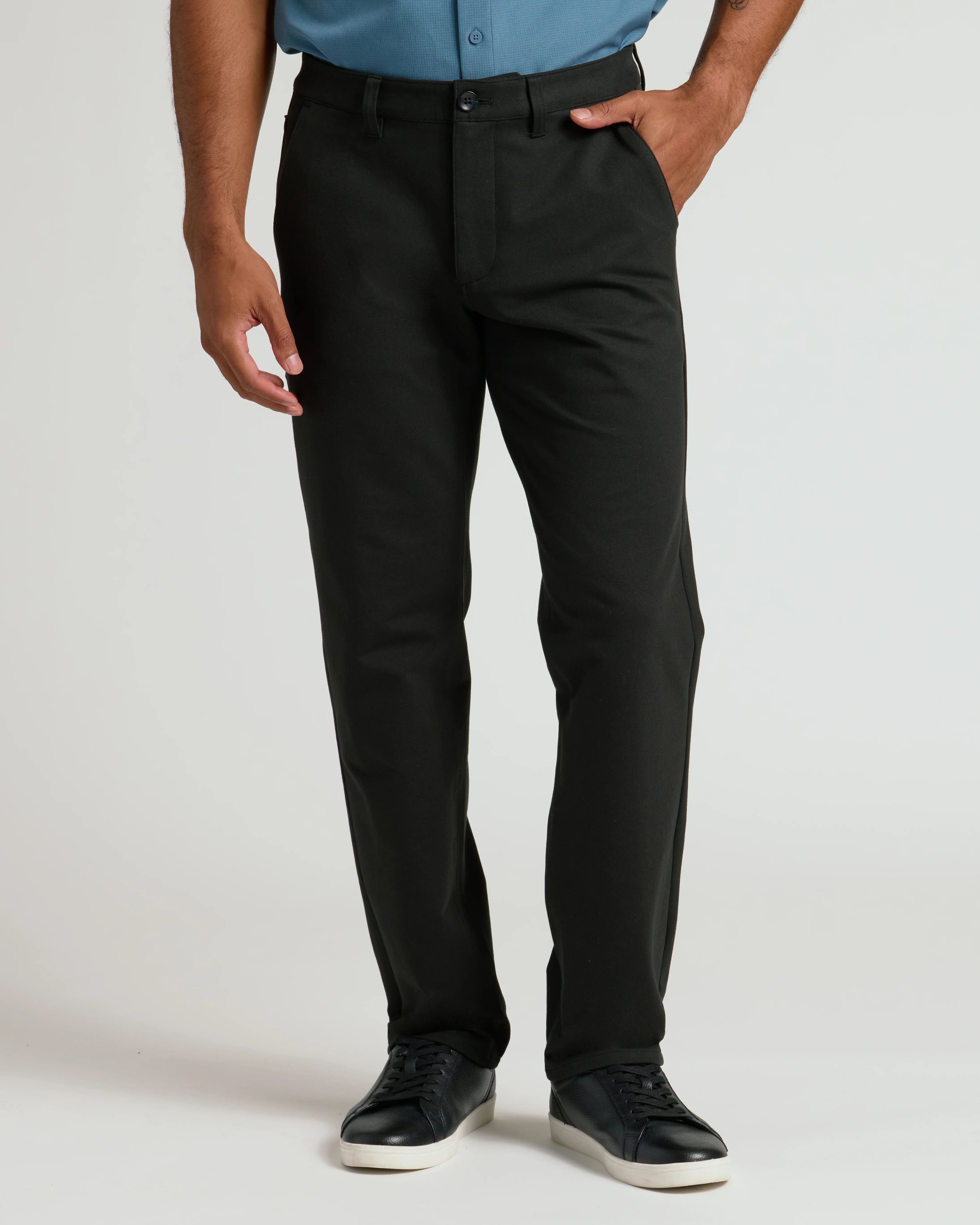 Black & Khaki Straight Chino Pants 2-Pack - Image 2