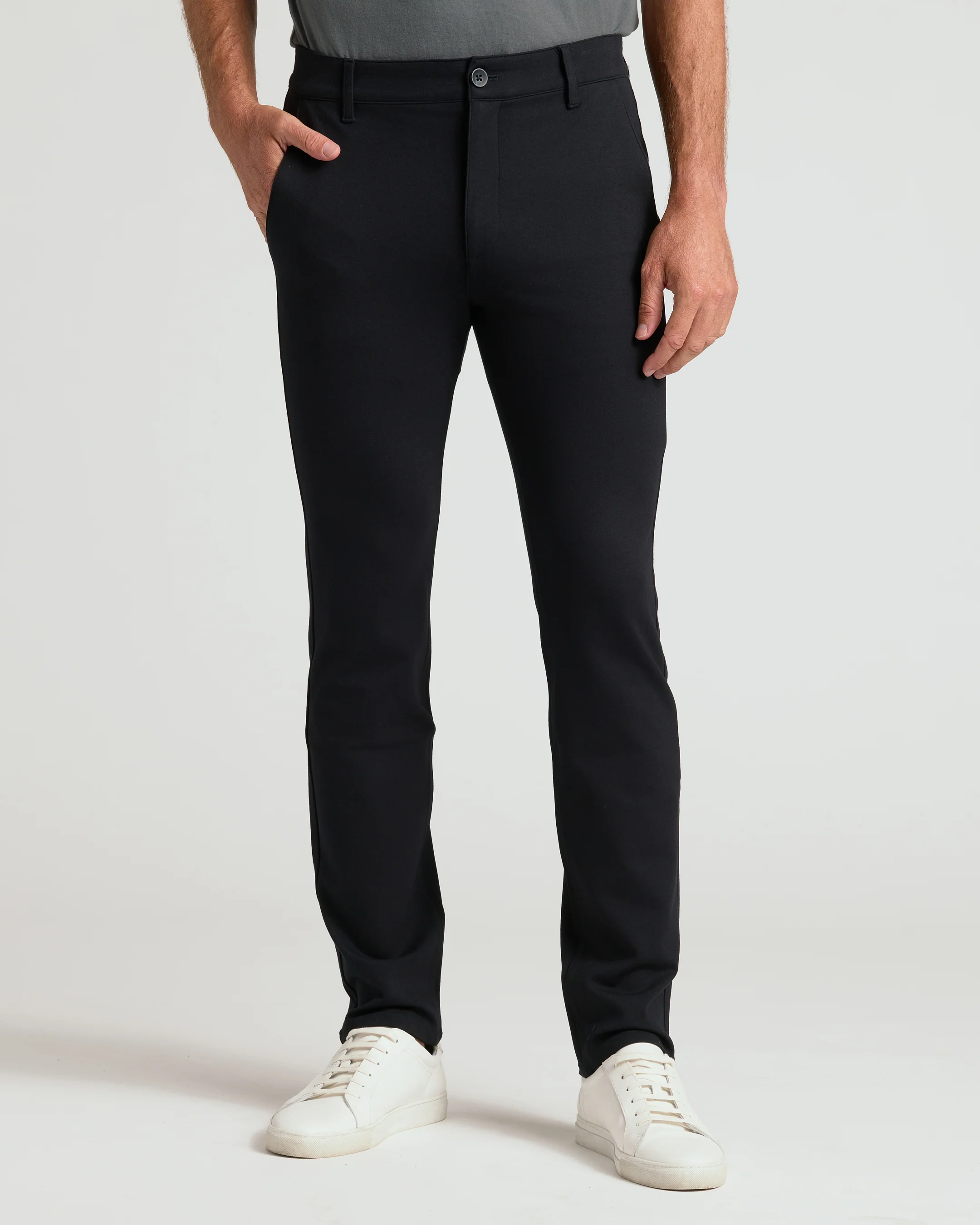 Black & Navy Slim Comfort Knit Chino Pant 2-Pack - Image 3