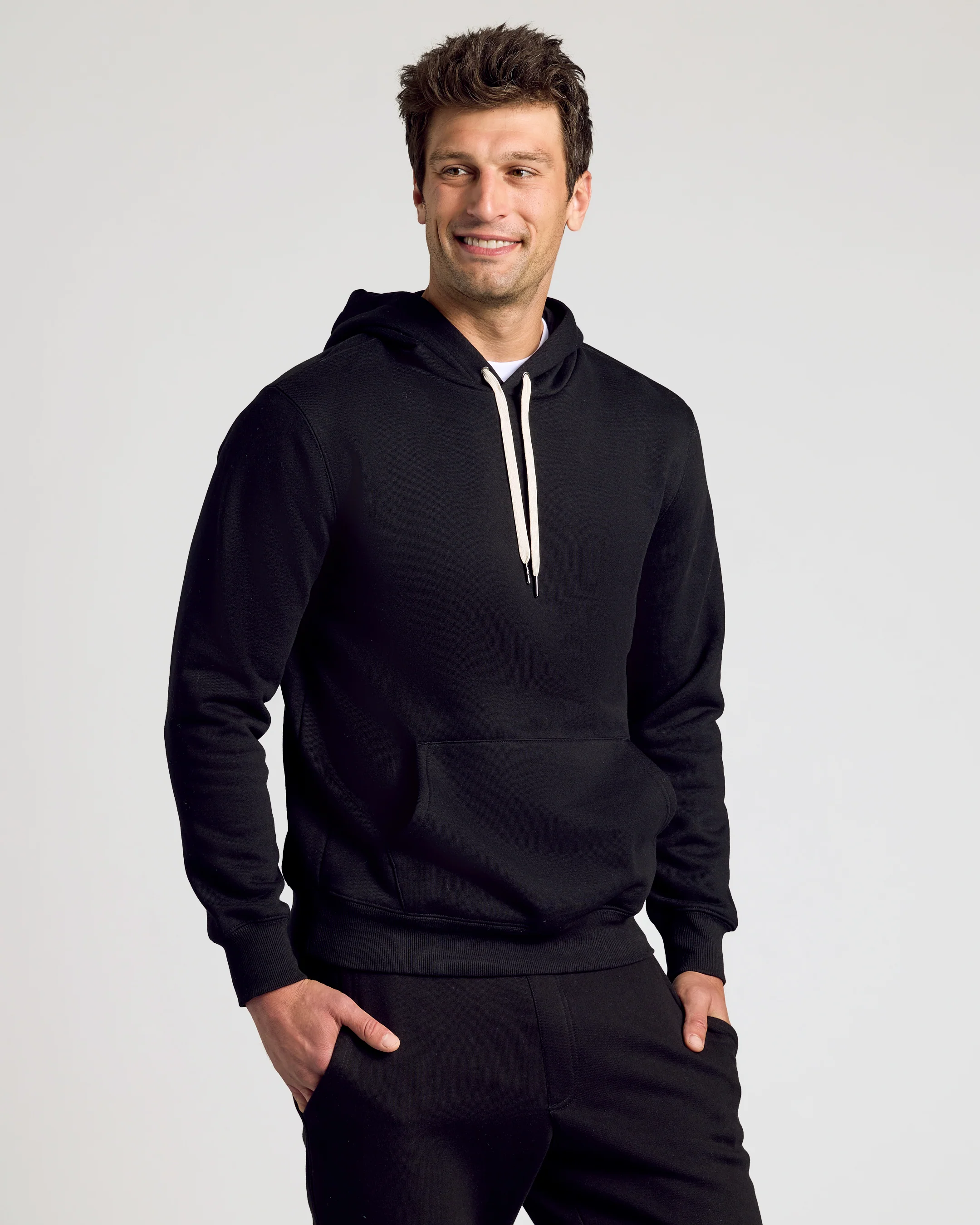 Black Pullover Fleece Hoodie & Jogger 2-Pack - Image 2