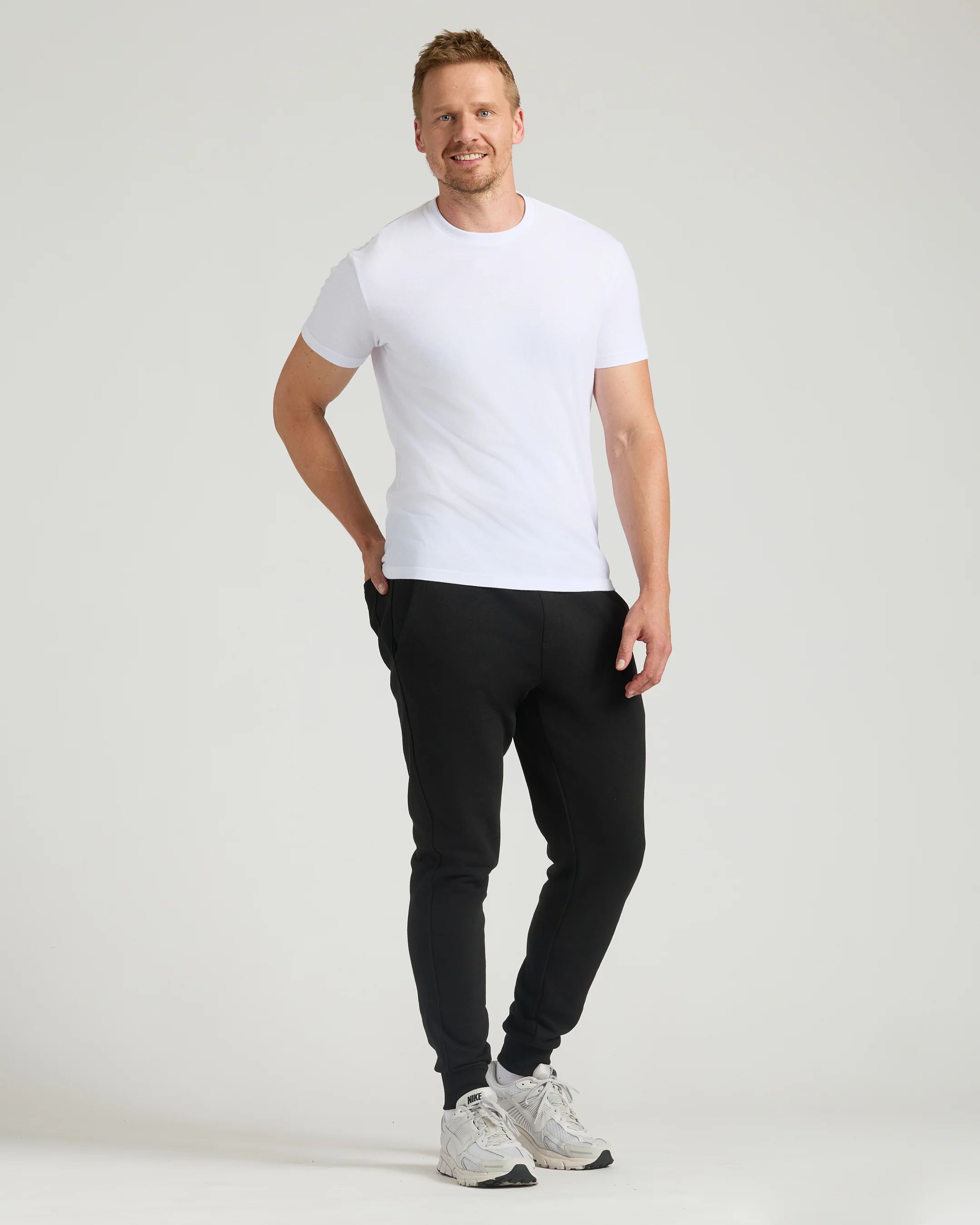 Black Tall Fleece French Terry Joggers - Image 4