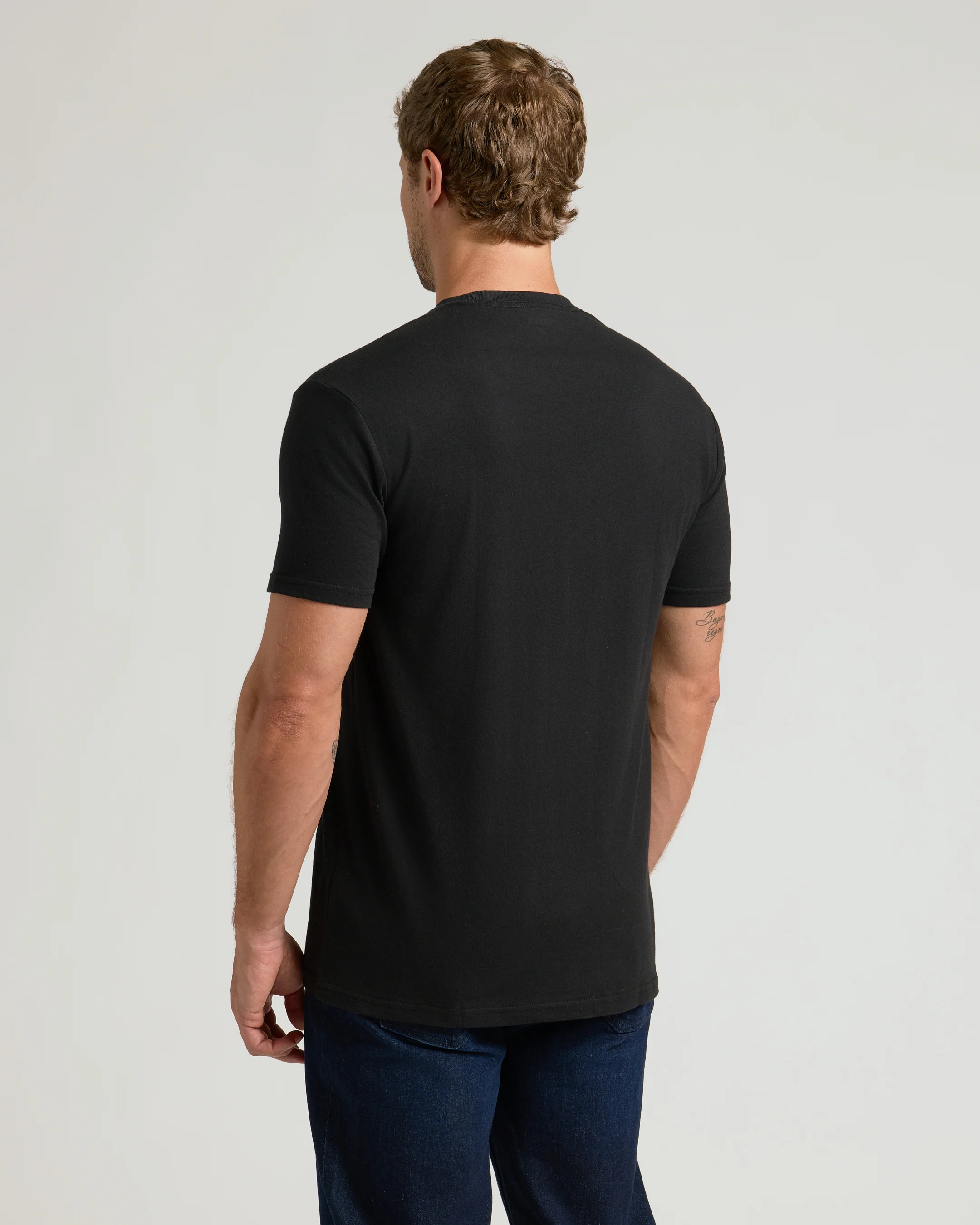 Black Pocket Crew Tee - Image 3
