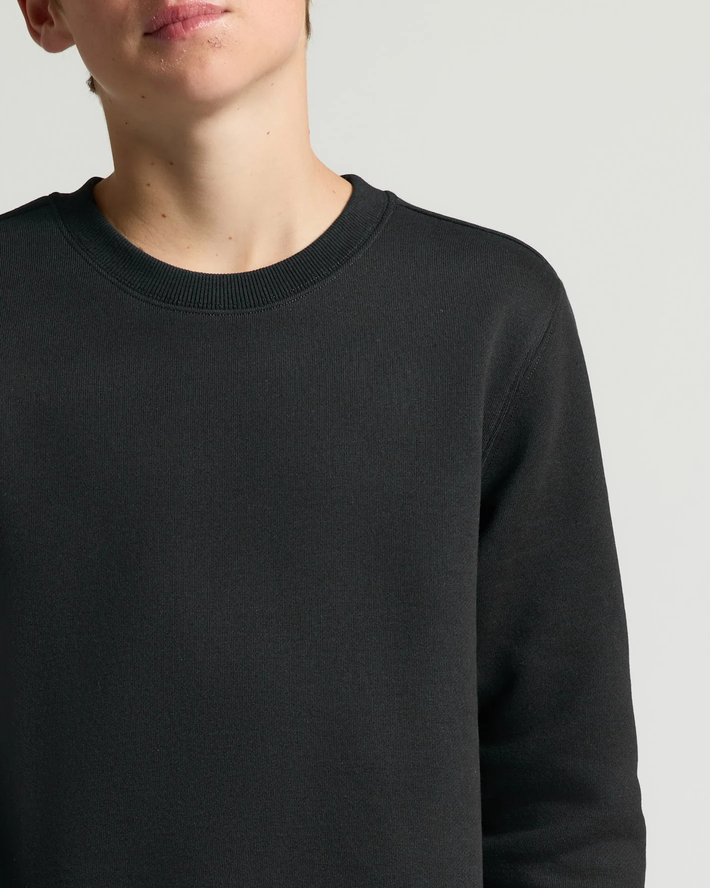 Boys' Black Fleece Crew Neck - Image 5