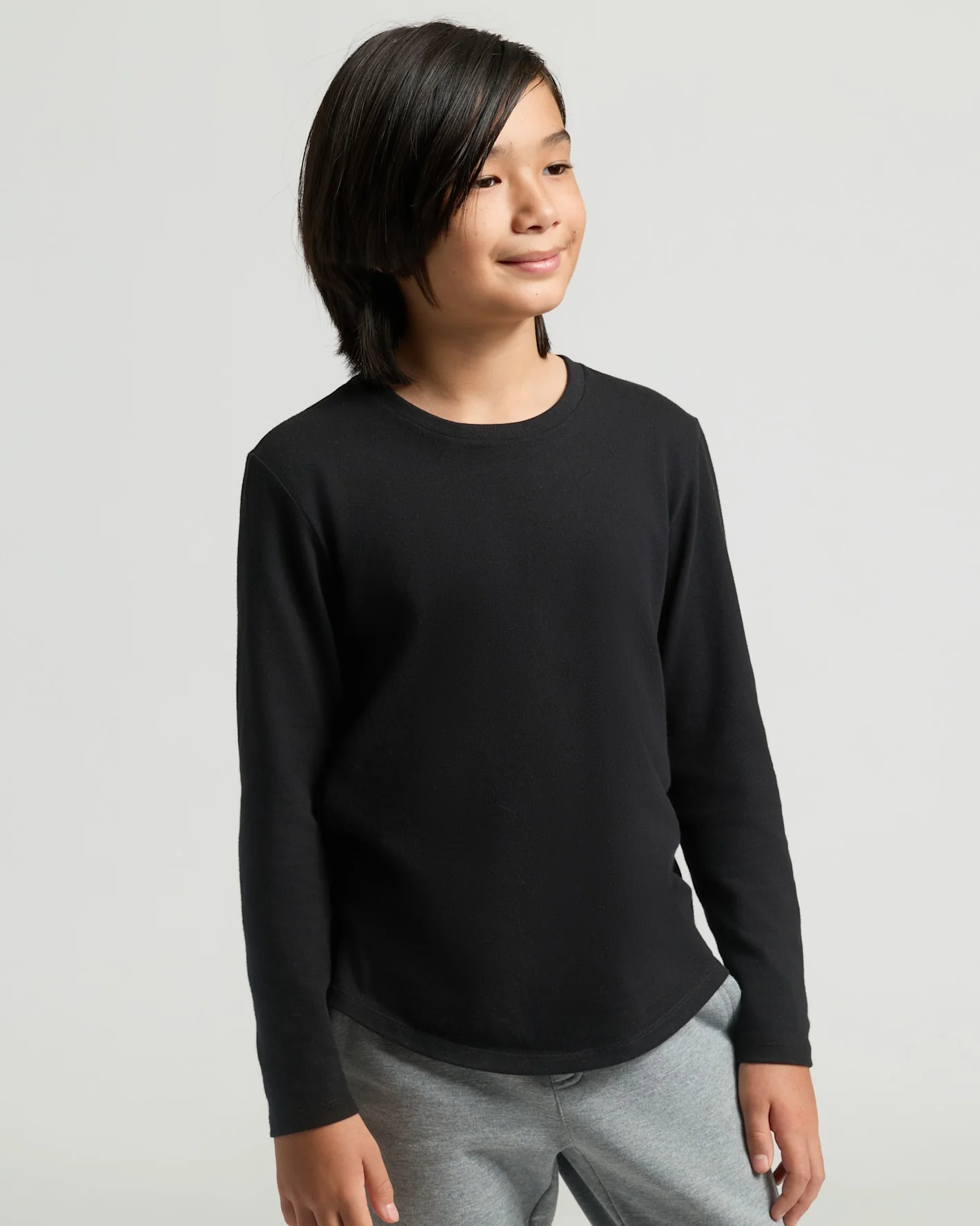 Boys' Classic Long Sleeve Curved Hem Crew Neck 6-Pack - Image 7