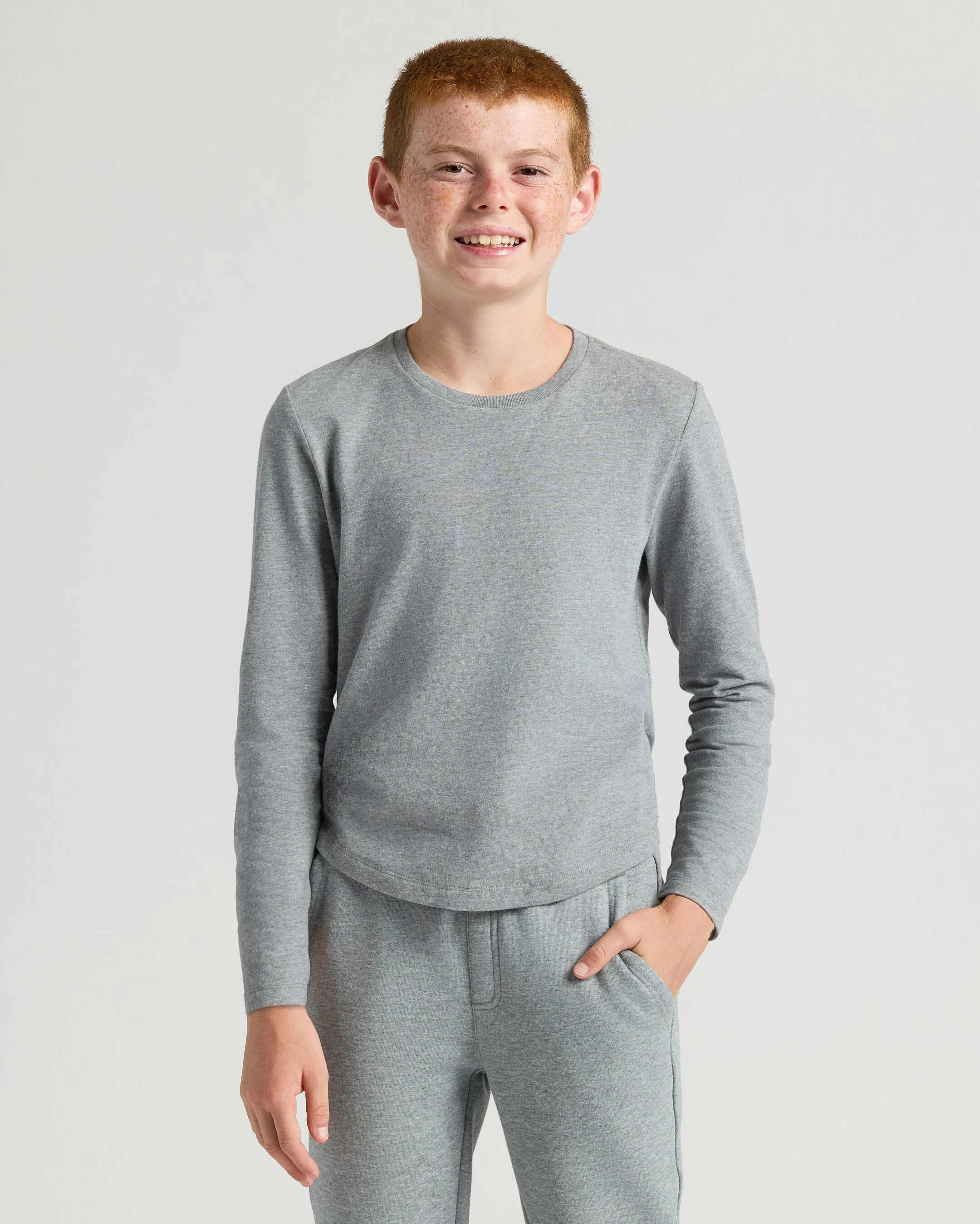 Boys' Classic Long Sleeve Curved Hem Crew Neck 6-Pack - Image 7