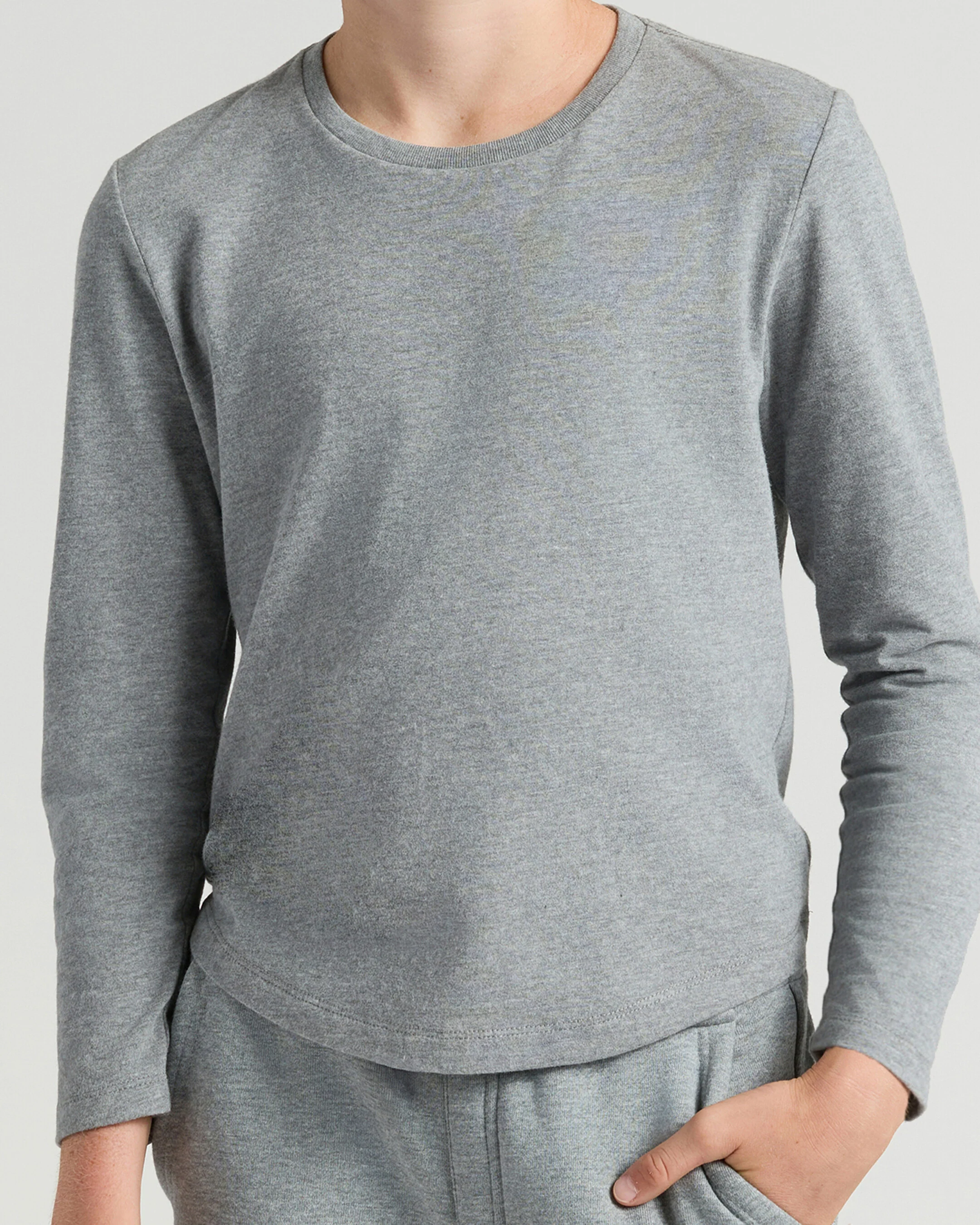 Boys' Classic Long Sleeve Curved Hem Crew Neck 6-Pack - Image 8