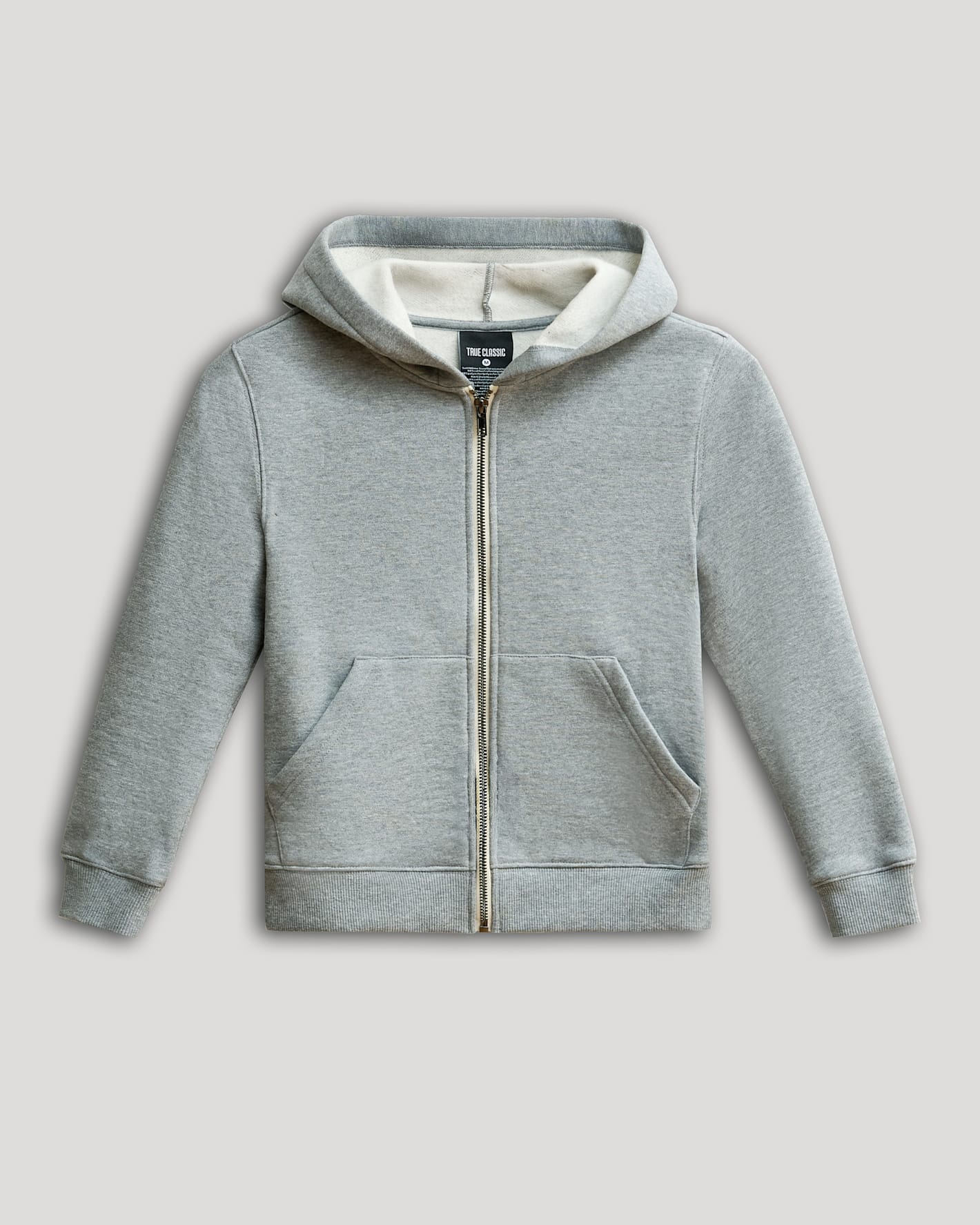 Boys' Medium Heather Gray Fleece Full Zip Hoodie - Image 2