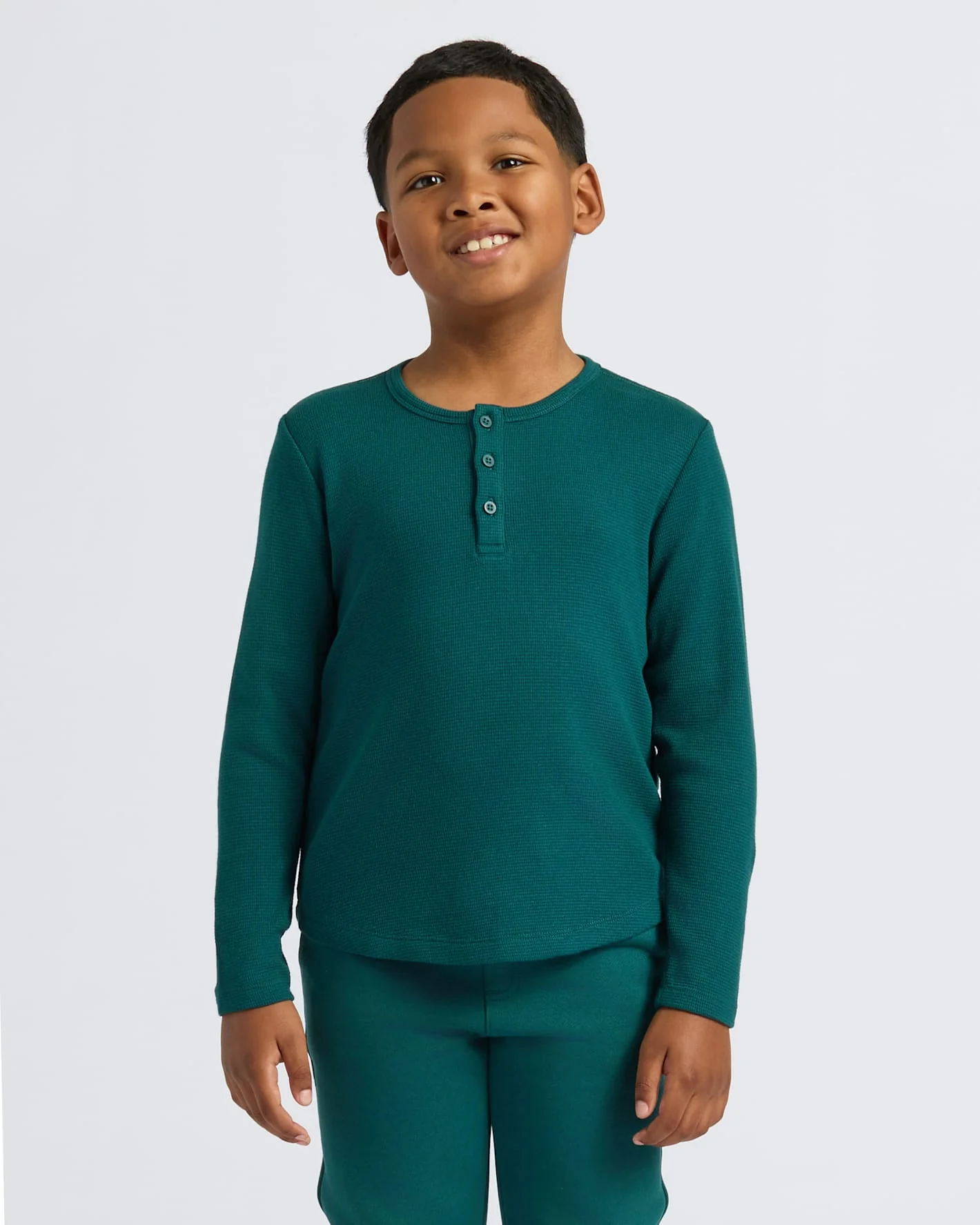 Boys' Waffle Long Sleeve Henley 6-Pack - Image 6
