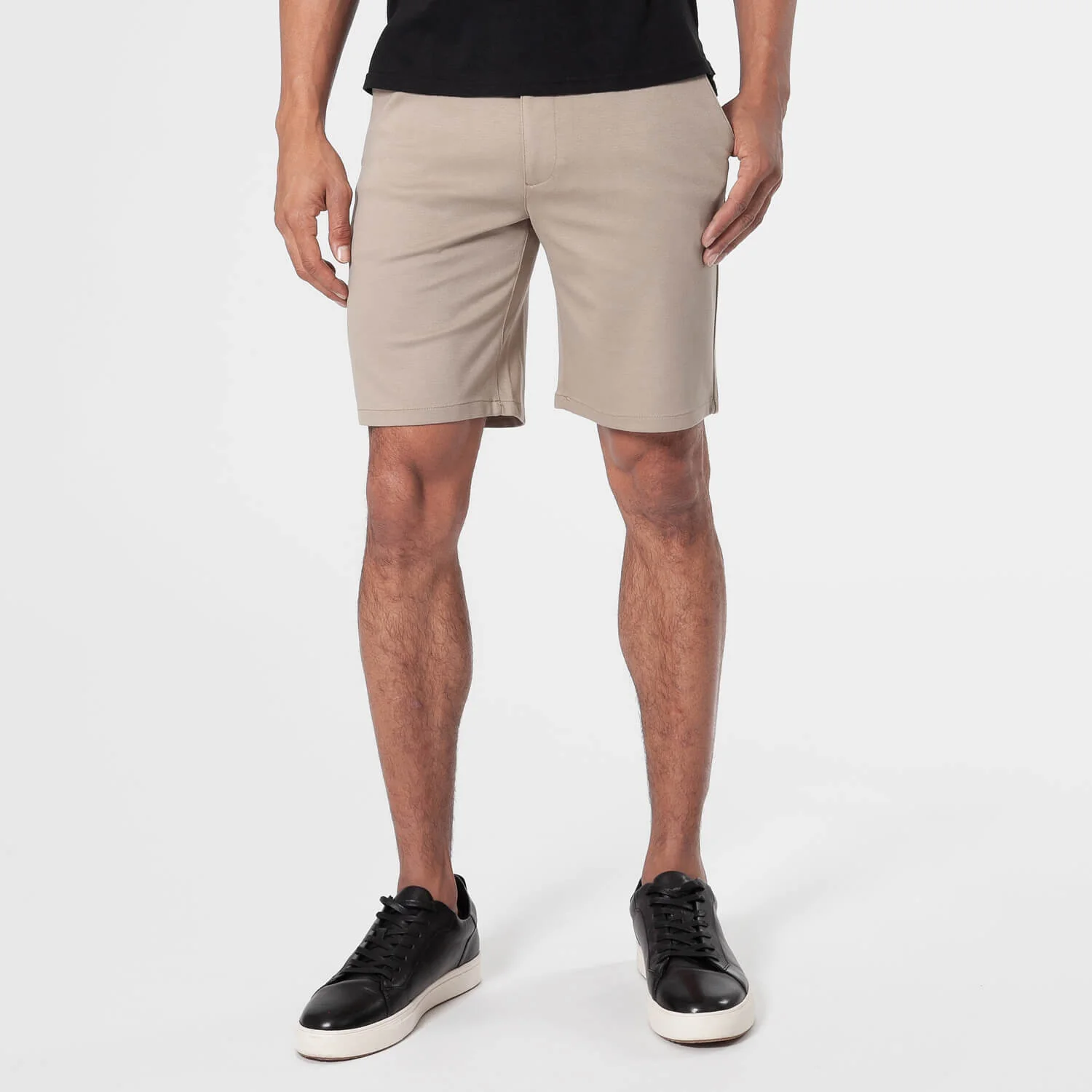 9" Carbon & Khaki Comfort Knit Chino Shorts 2-Pack - Image 5