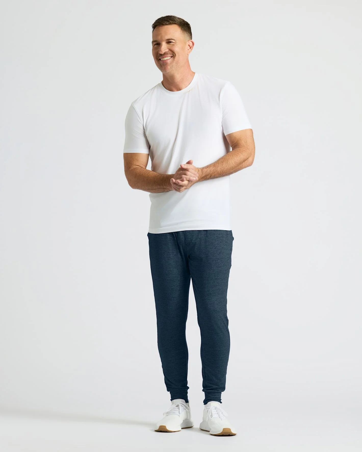 Dark Heather Navy Active Joggers - Image 4