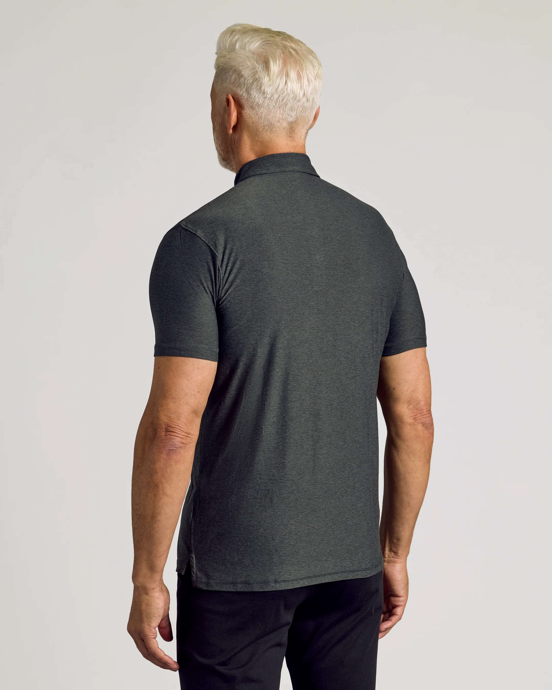 Charcoal Heather Gray Active Polo 2.0 - Image 3