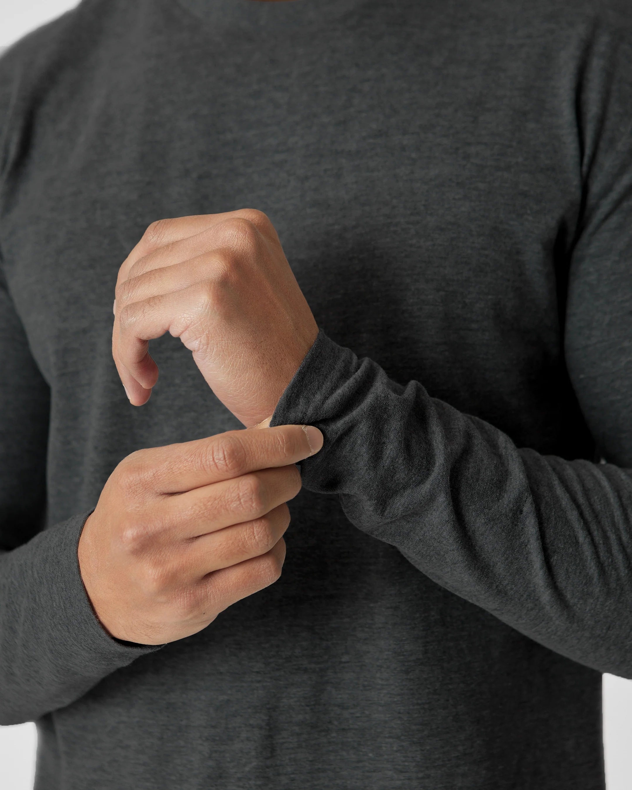 Charcoal Heather Gray Tall Long Sleeve T-Shirt - Image 5