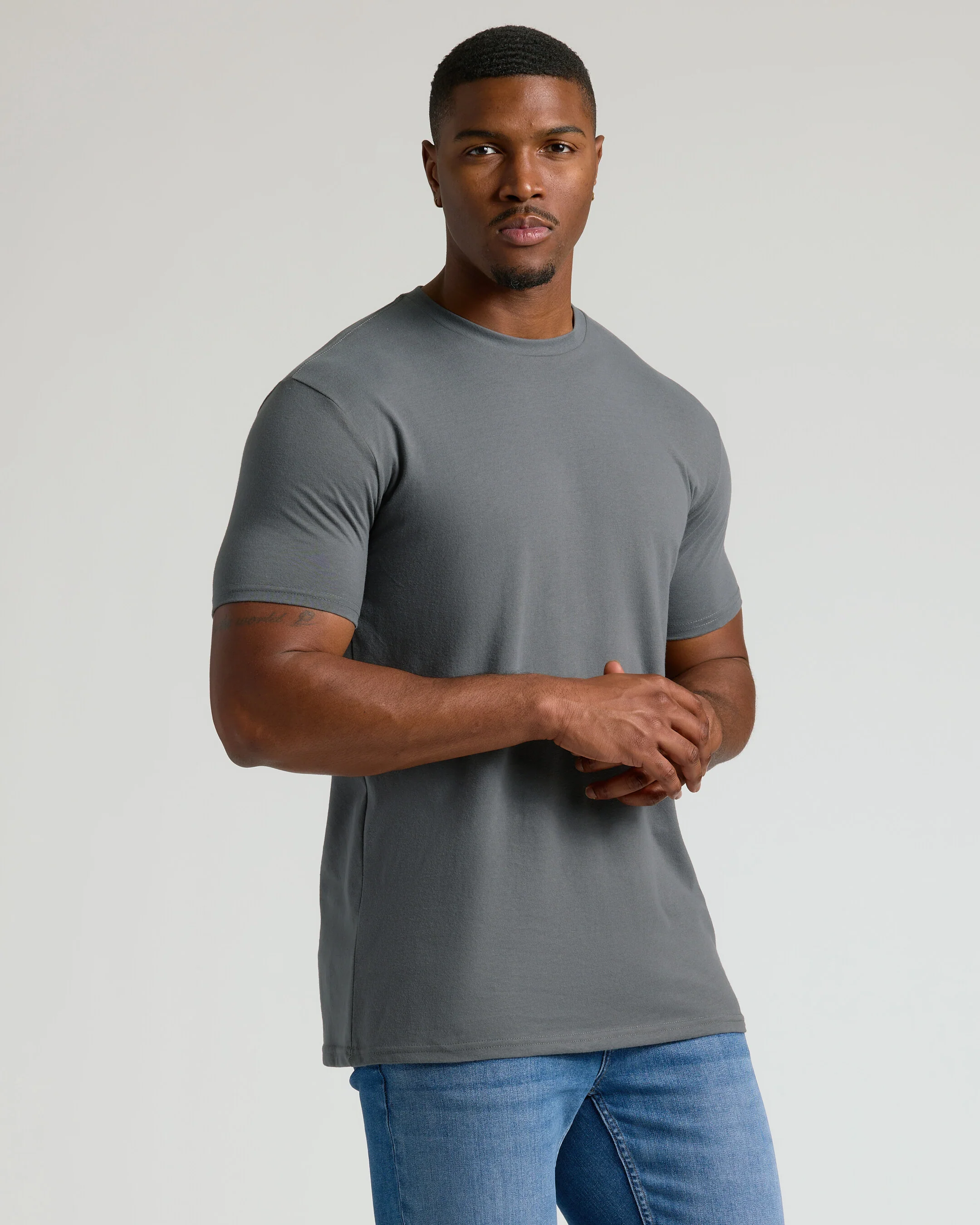 Straight Hem Crew Neck T-Shirt 10-Pack - Image 4