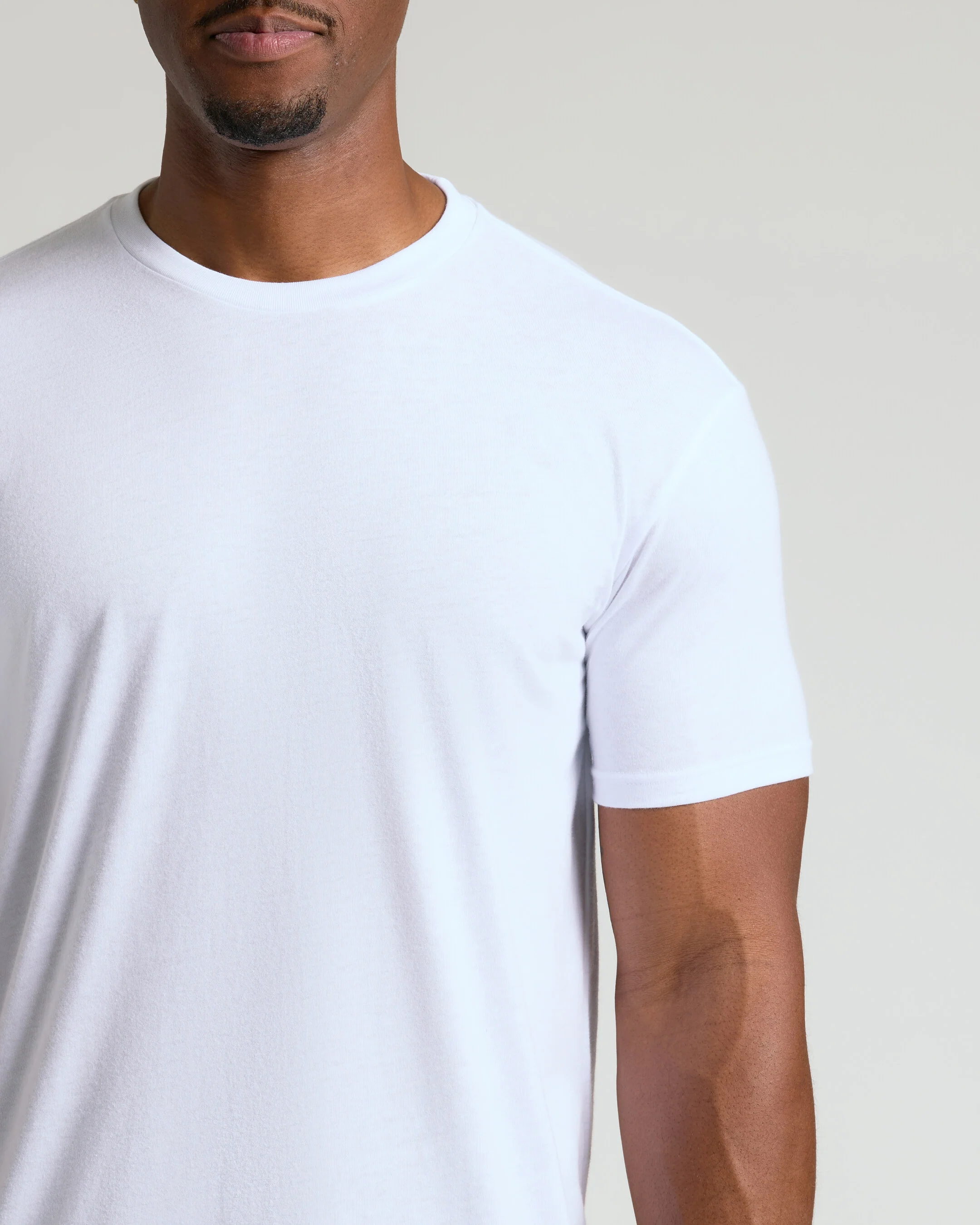 White Classic Tall Straight Hem Crew Neck T-Shirt 2-Pack - Image 5