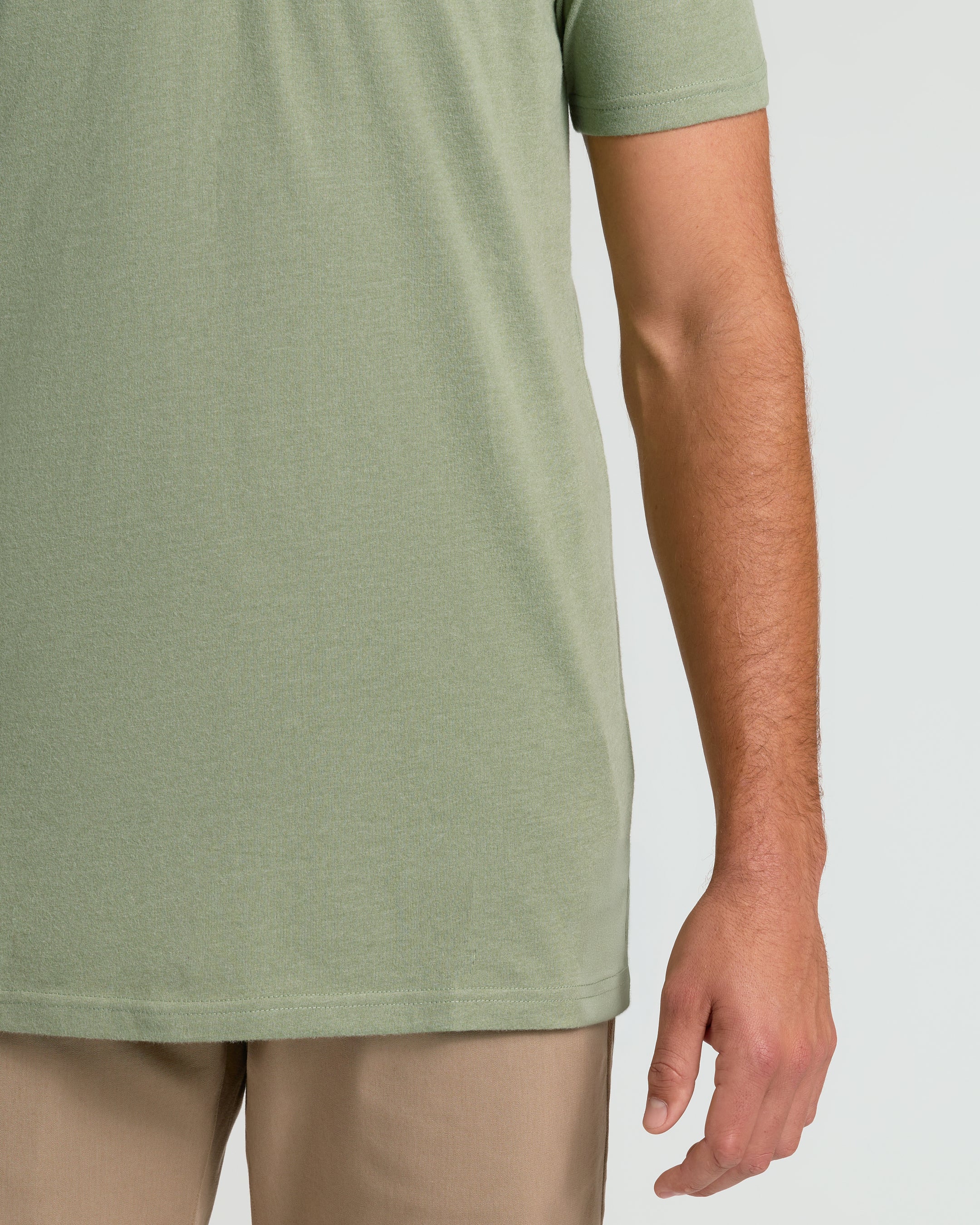Dark Heather Bay Green Short Sleeve Tall Polo - Image 6