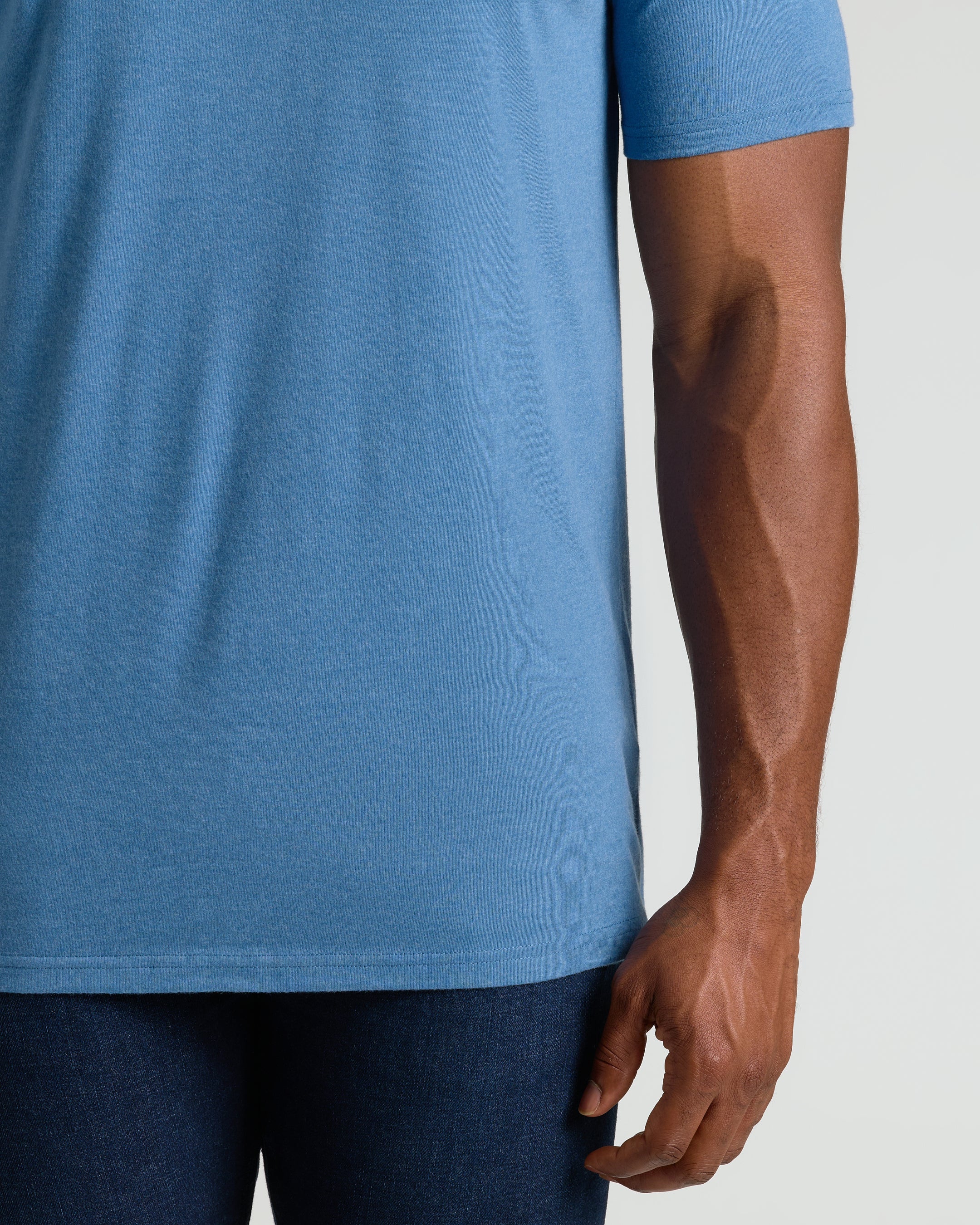 Dark Heather Blue Lake Tall Classic V-Neck - Image 6