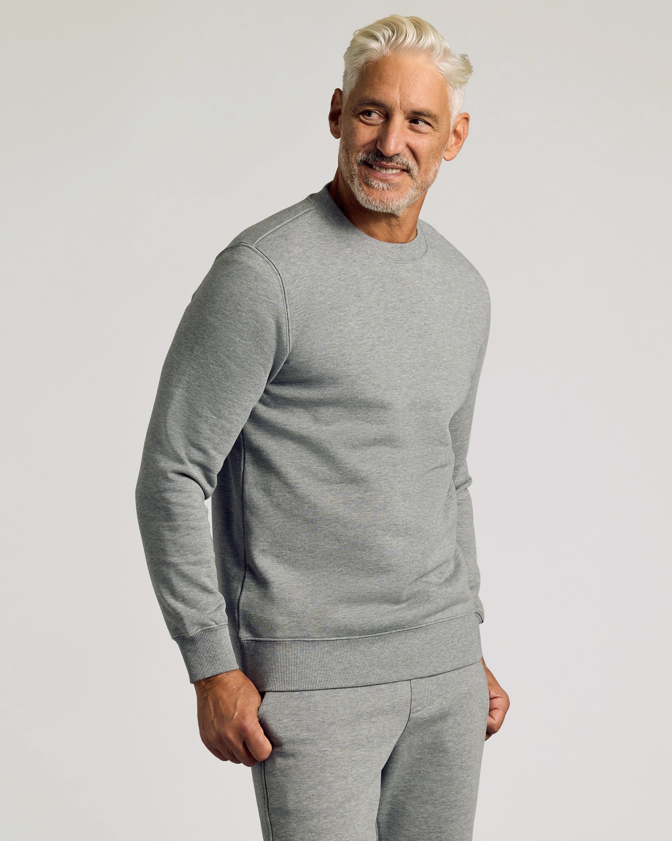 Dark Heather Gray Pullover Fleece Crew & Jogger 2-Pack - Image 2