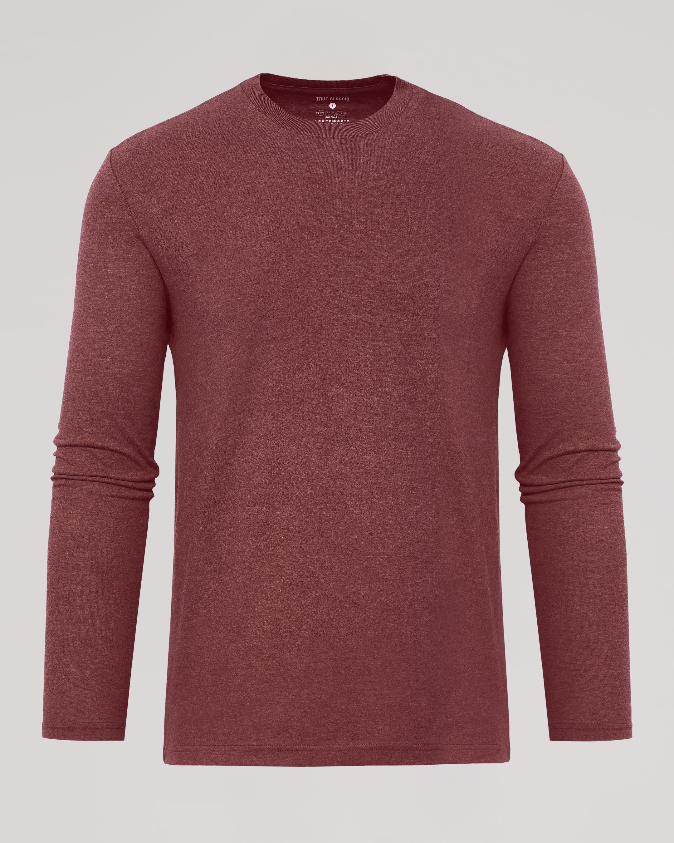 Dark Heather Rustic Apple Classic Long Sleeve Crew Neck - Image 2