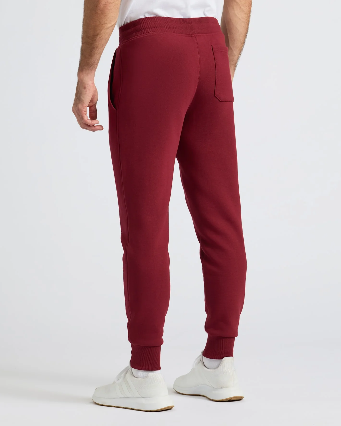Dark Maroon Fleece French Terry Joggers - Image 4