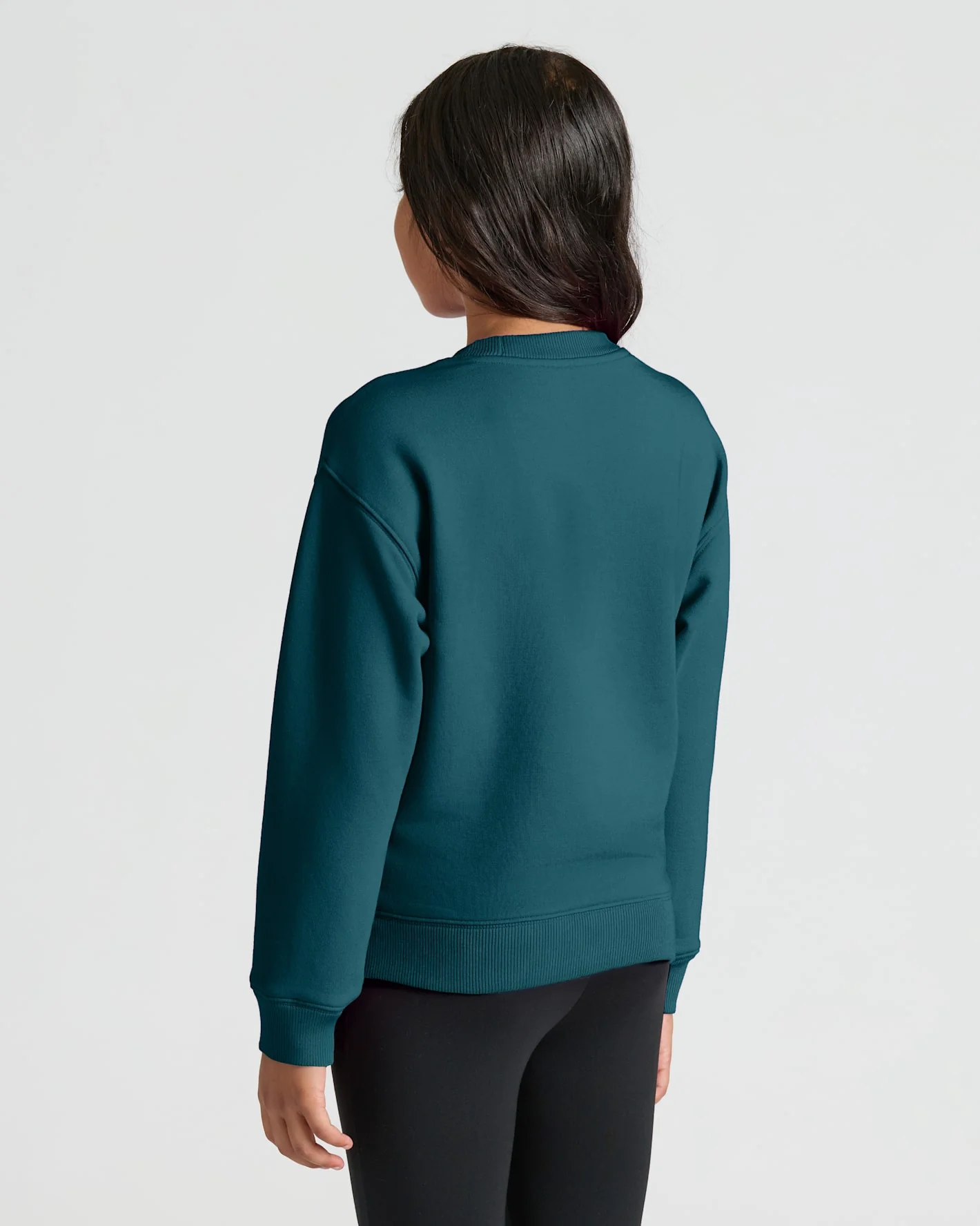 Girls Deep Emerald Slouch Pullover Crew & Relaxed Jogger 2-Pack - Image 4