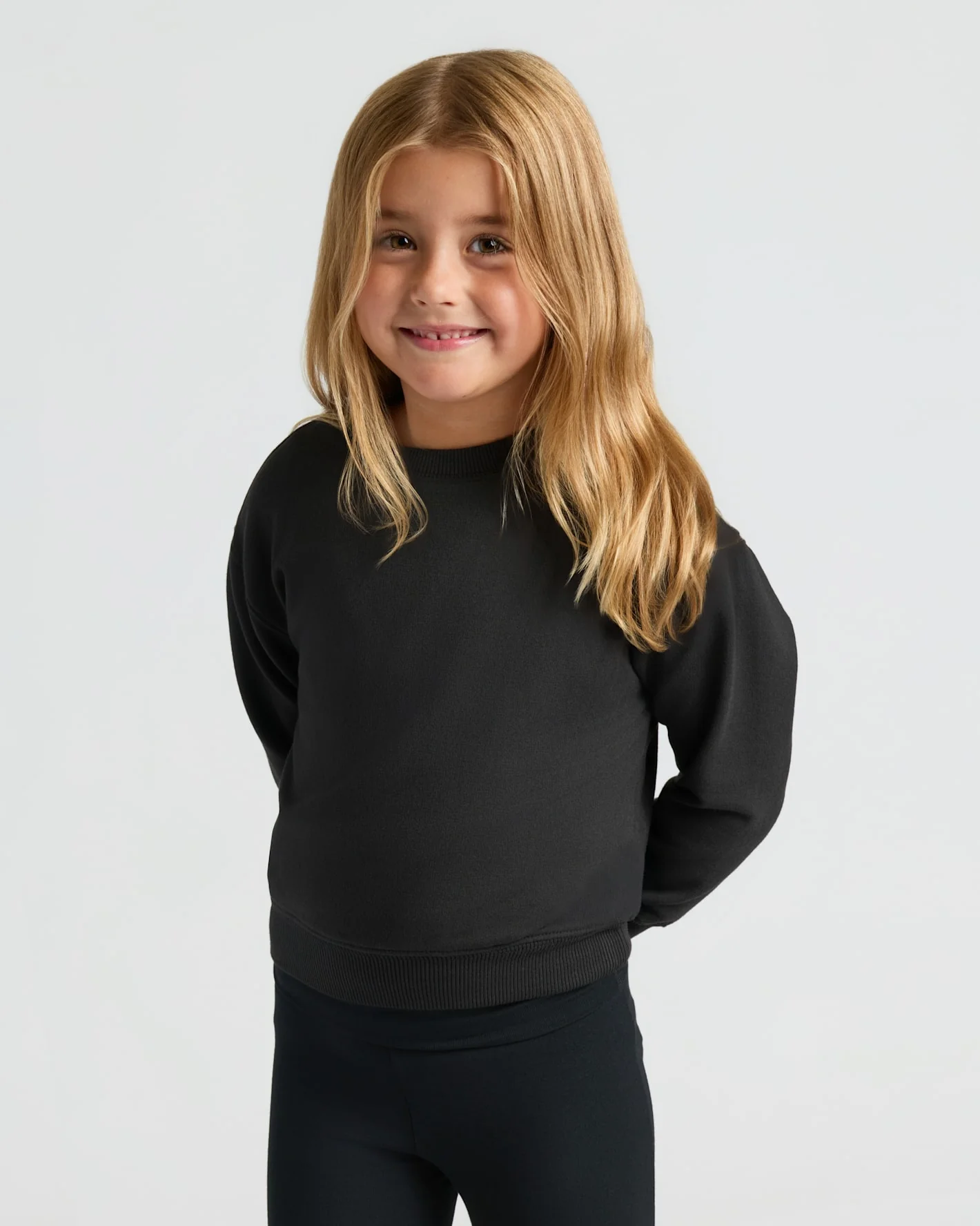 Girls Black & Dark Maroon Slouch Pullover Crew 2-Pack - Image 6