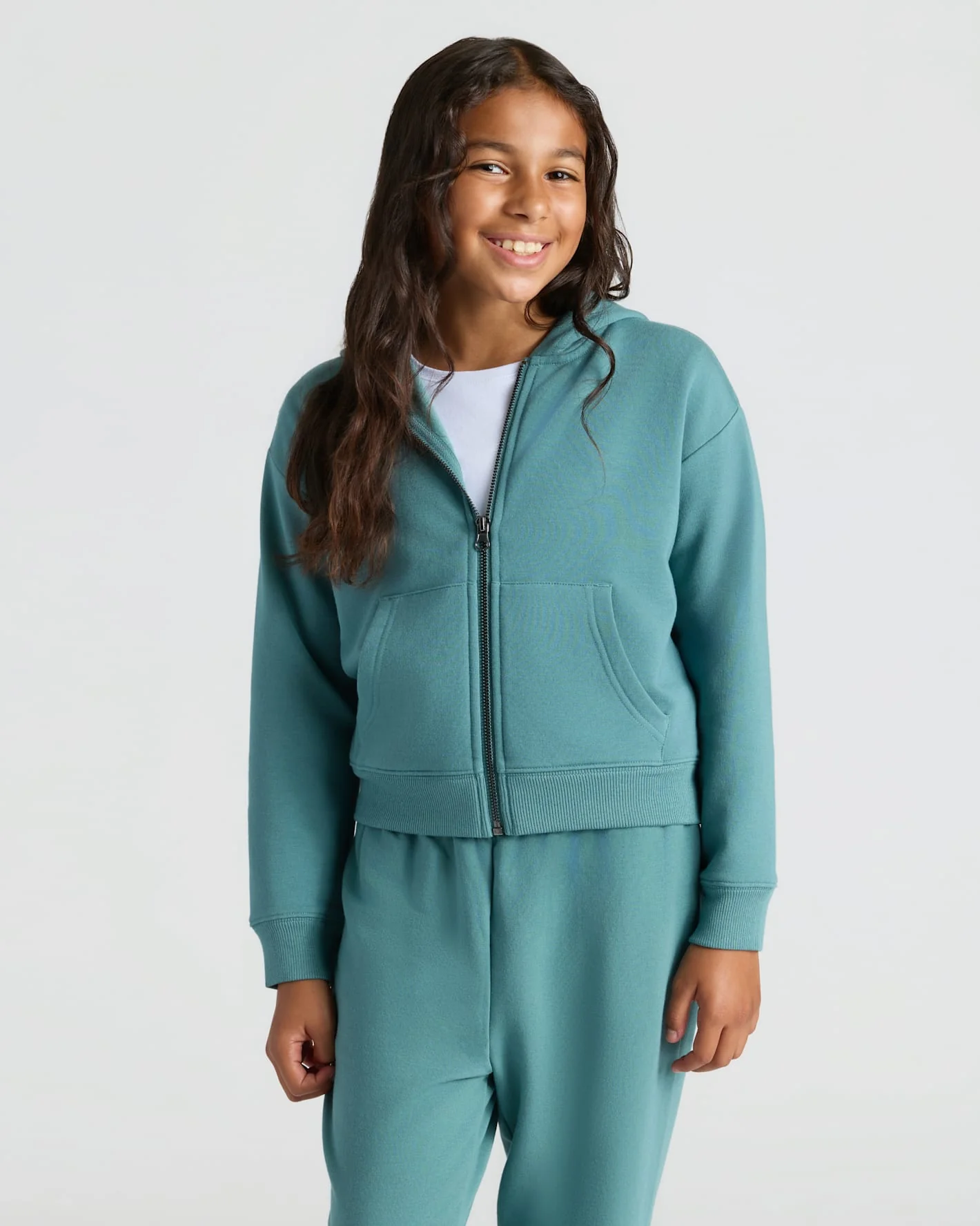 Girls Stormcloud Cropped Zip Hoodie & Relaxed Joggers 2-Pack - Image 3