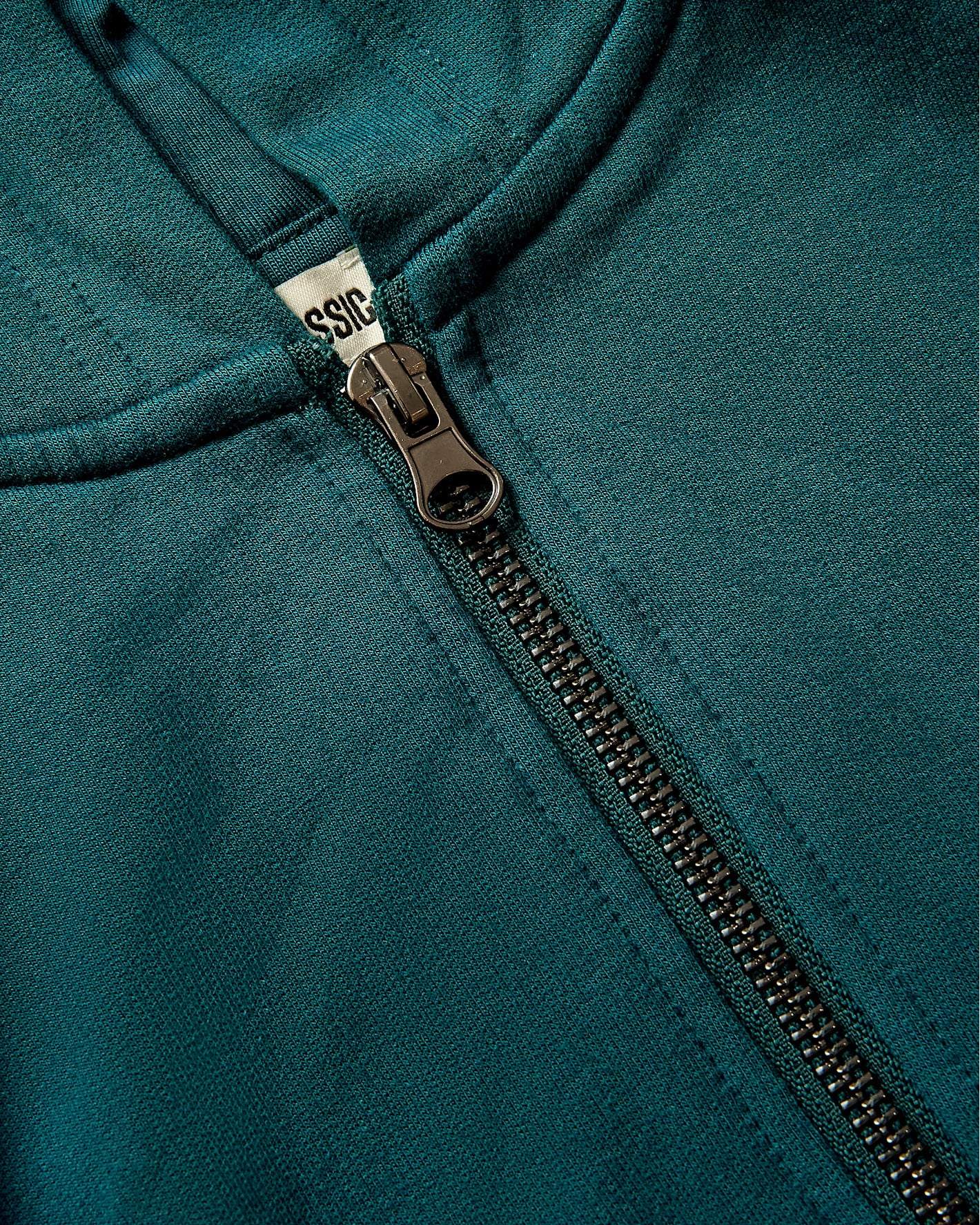 Girls Deep Emerald Cropped Zip Hoodie - Image 7