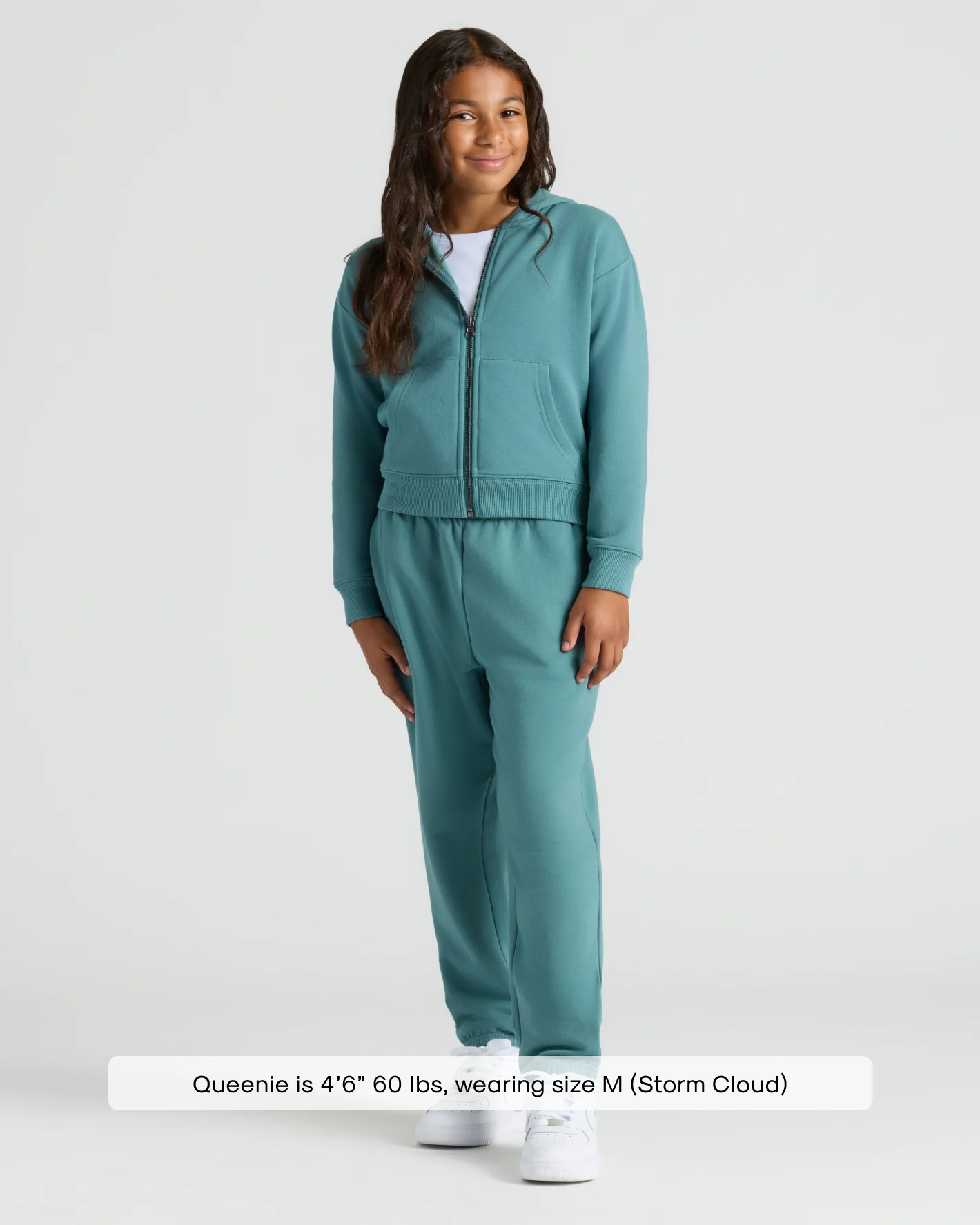 Girls Stormcloud Cropped Zip Hoodie & Relaxed Joggers 2-Pack - Image 2