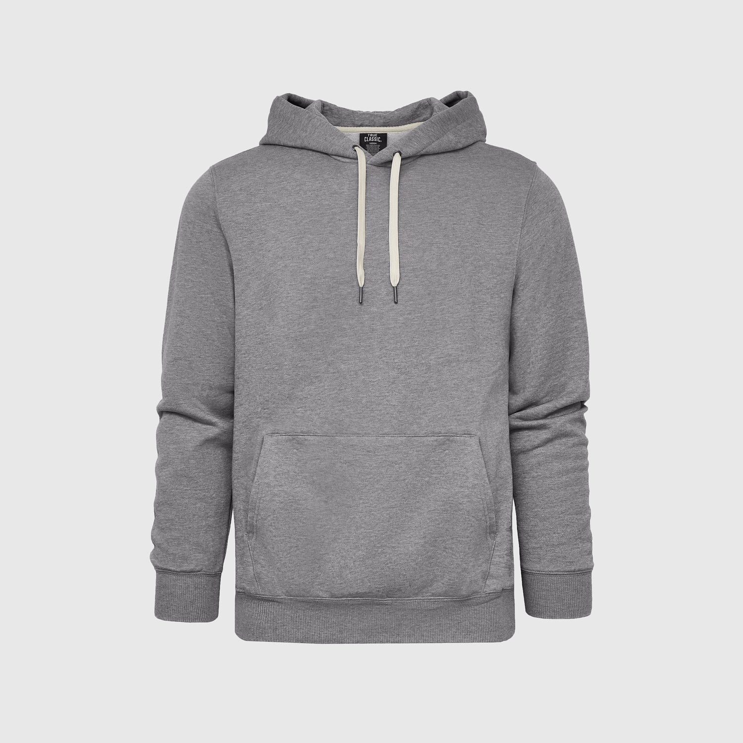 Heather Gray Fleece French Terry Pullover Hoodie - Image 2
