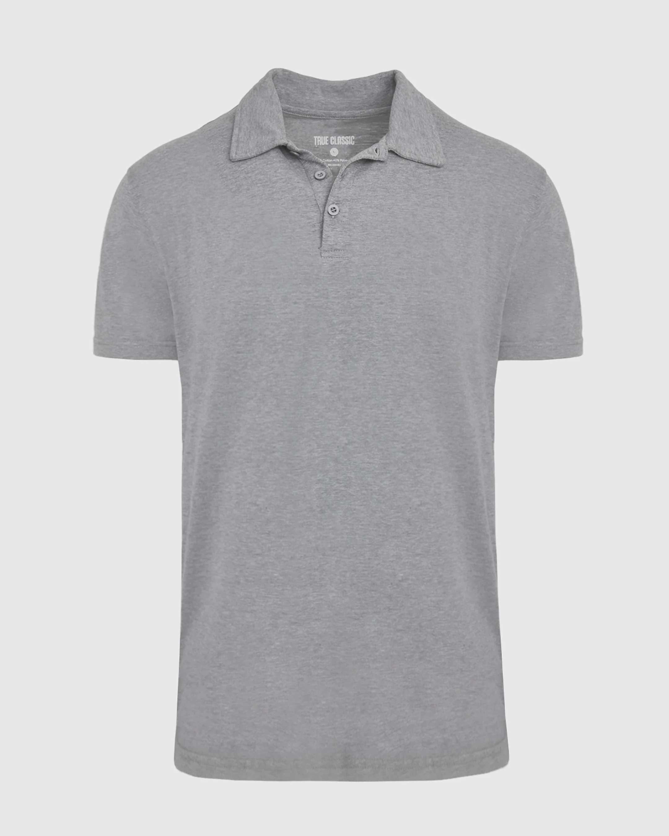 Heather Gray Short Sleeve Tall Polo - Image 2